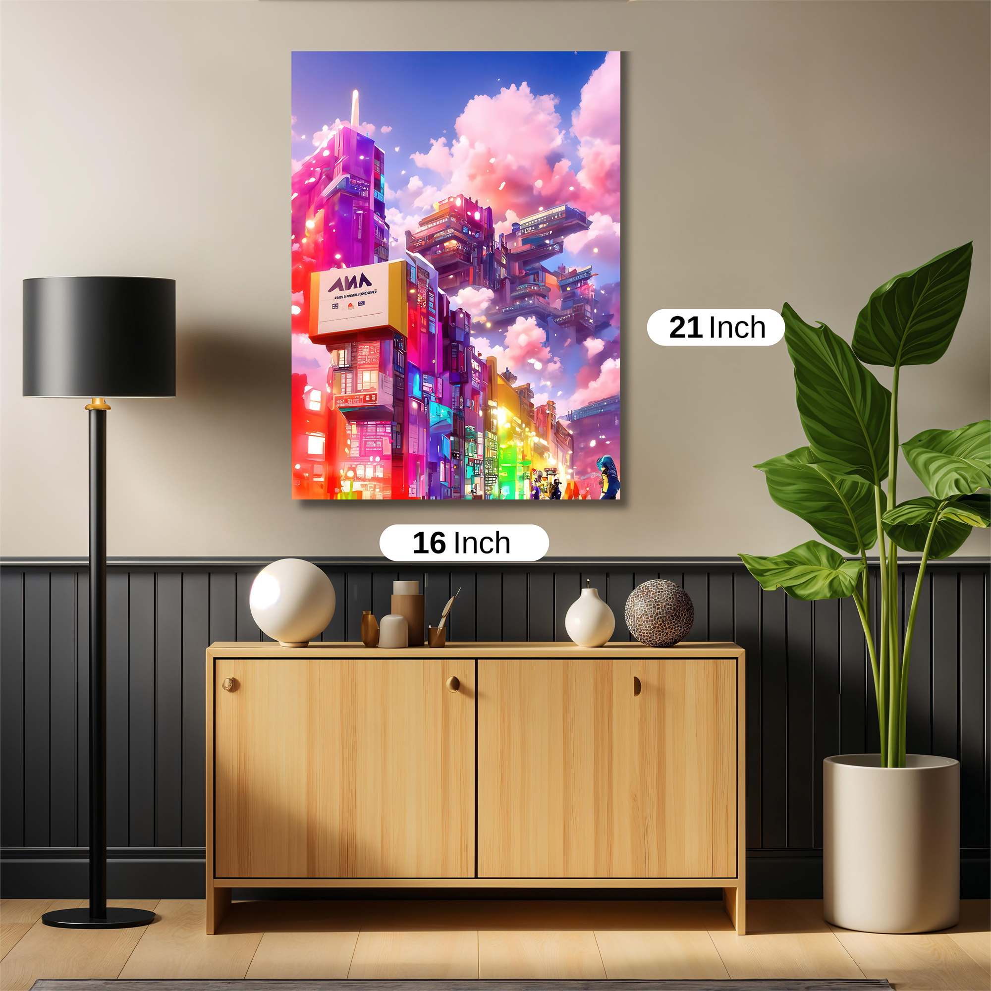 Cyberpunk Dreamscape Safe Wall Magnetic / M