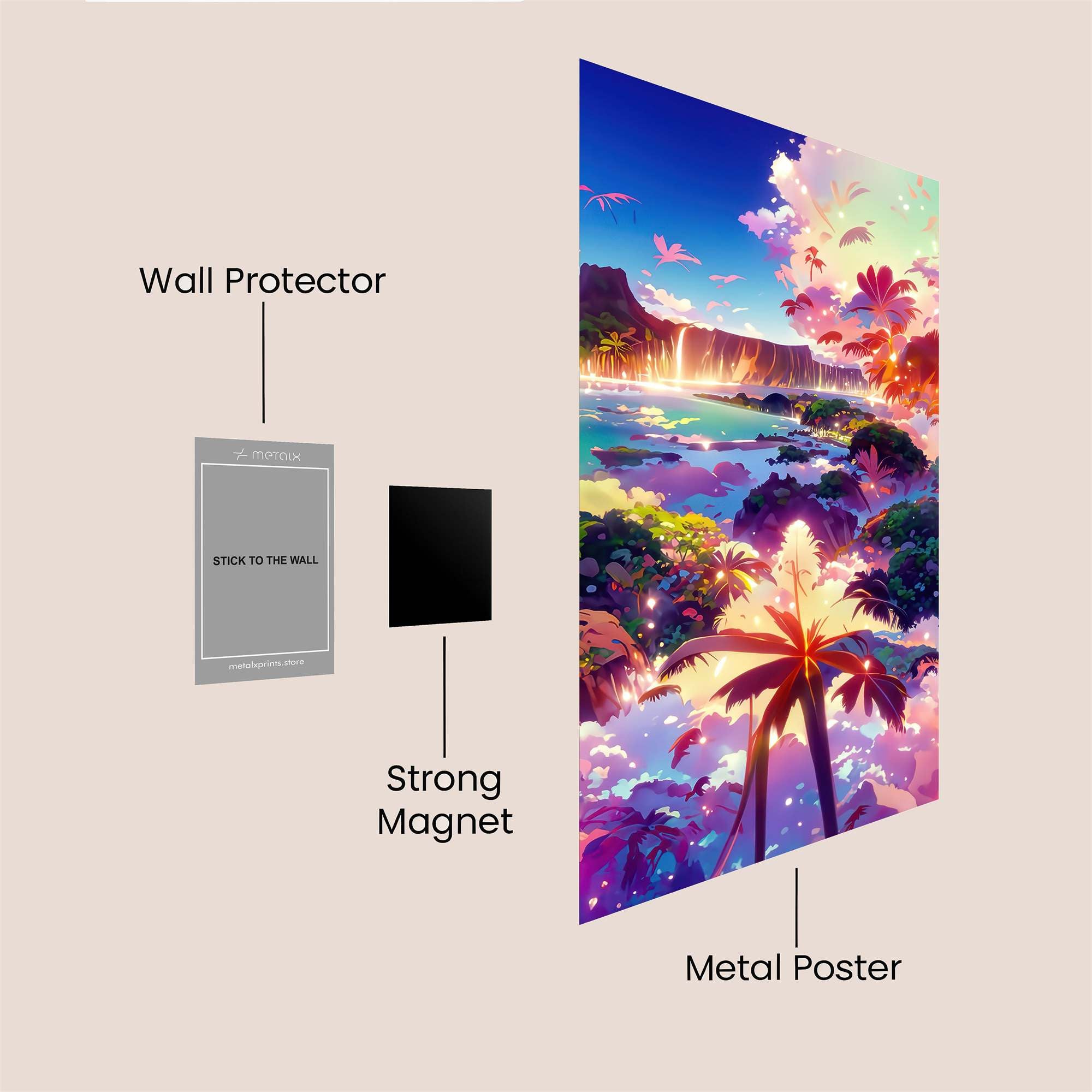 Island Dreamscape Safe Wall Magnetic / M