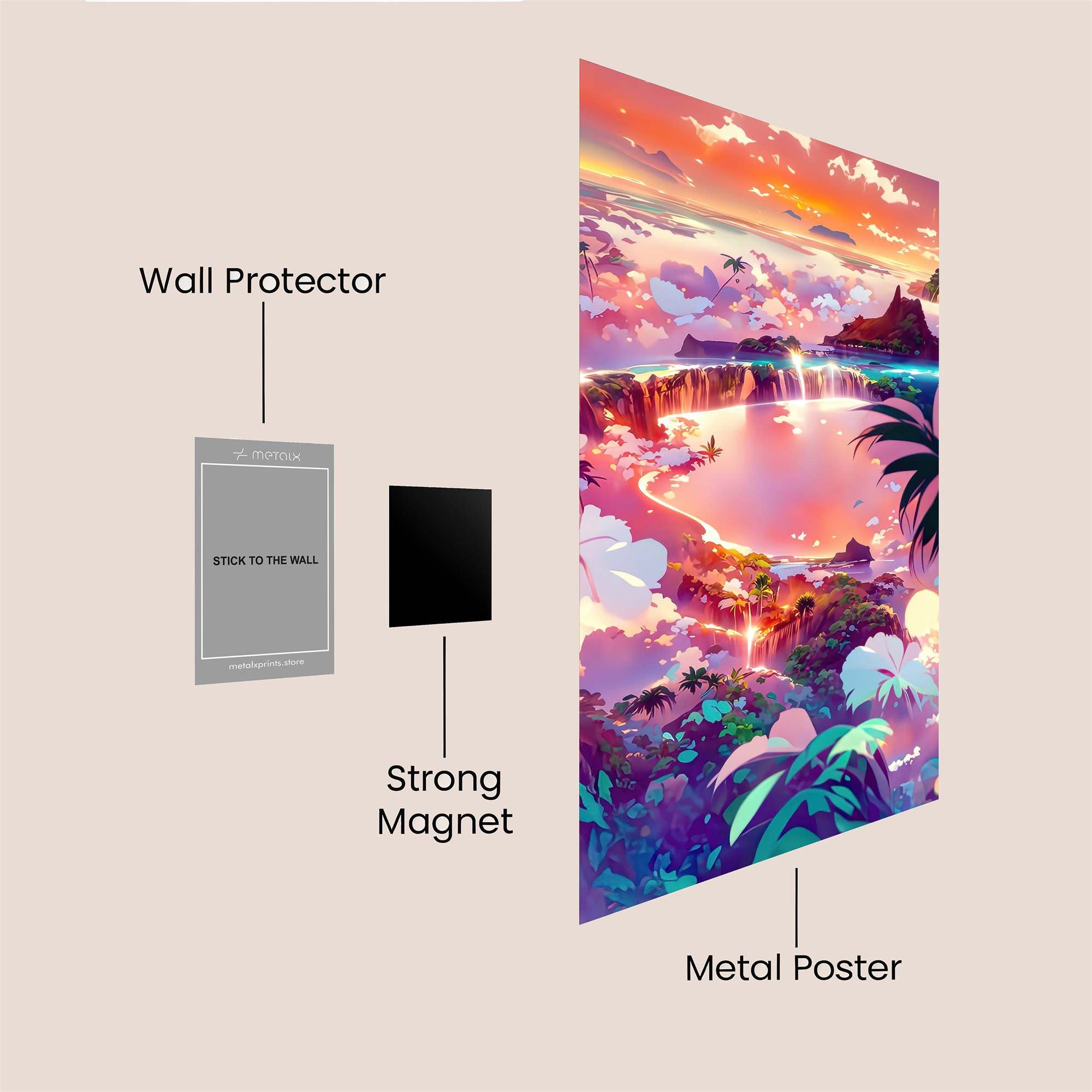 Sunset Serenity Safe Wall Magnetic / M