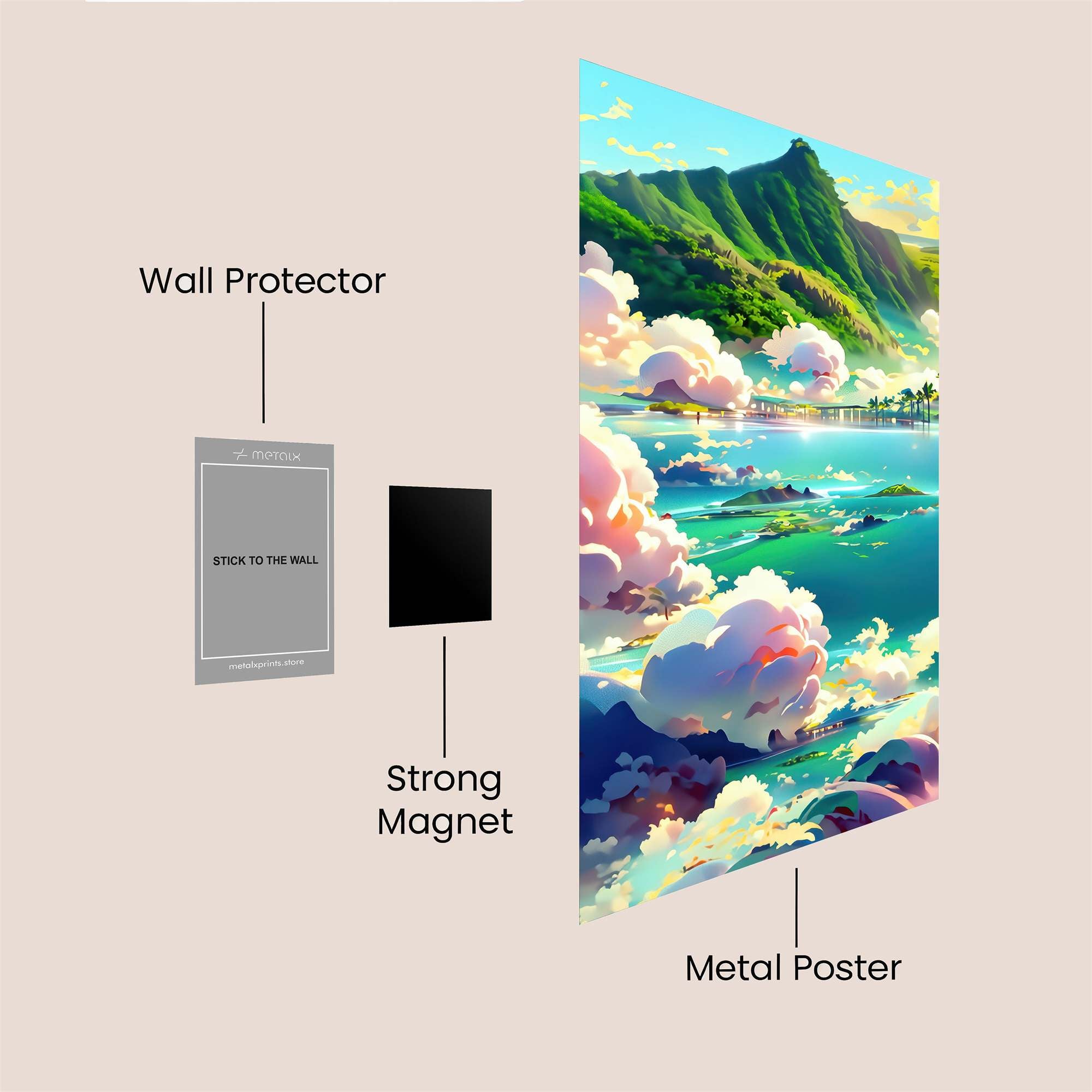 Island Serenity Safe Wall Magnetic / M