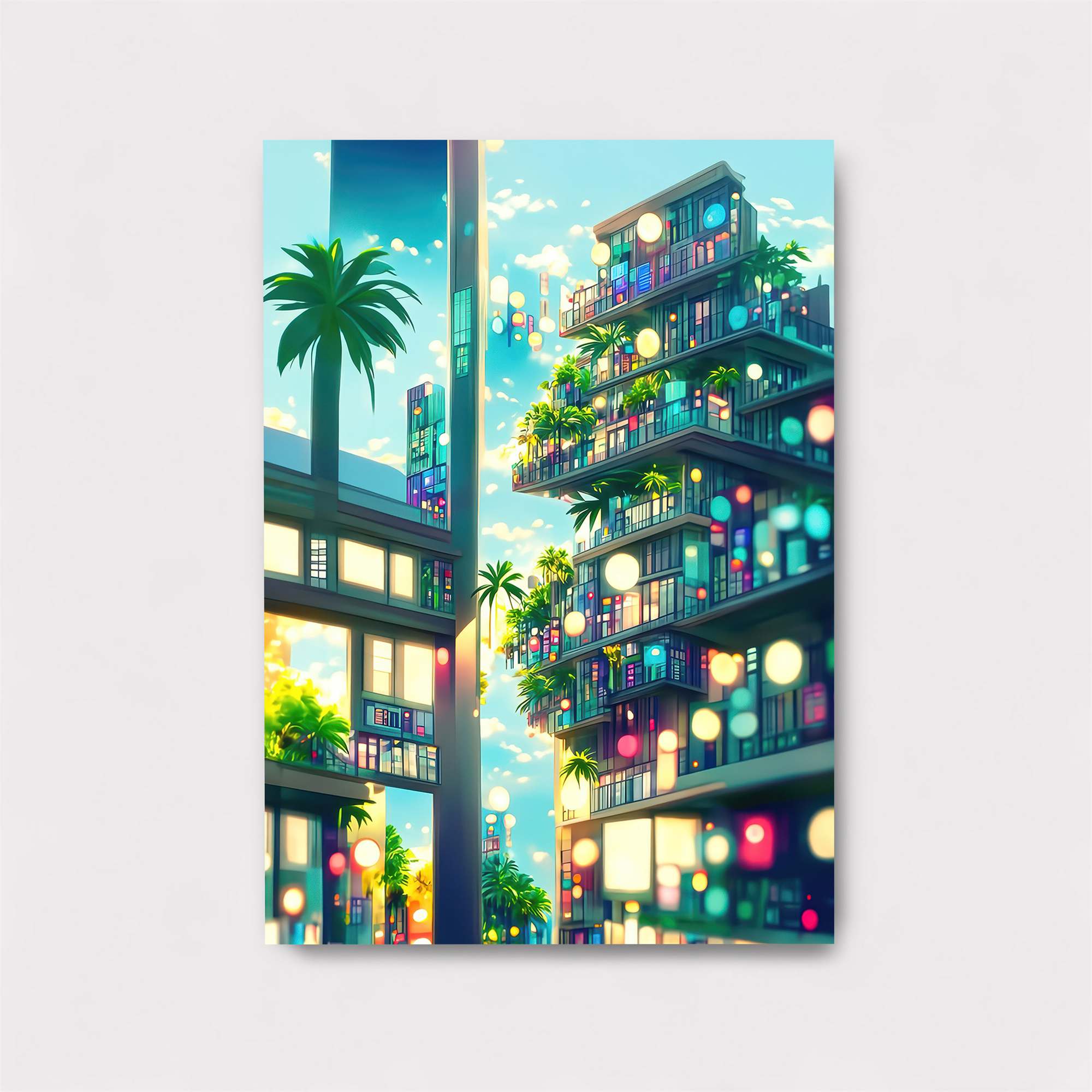 Cityscape Serenity Safe Wall Magnetic / M