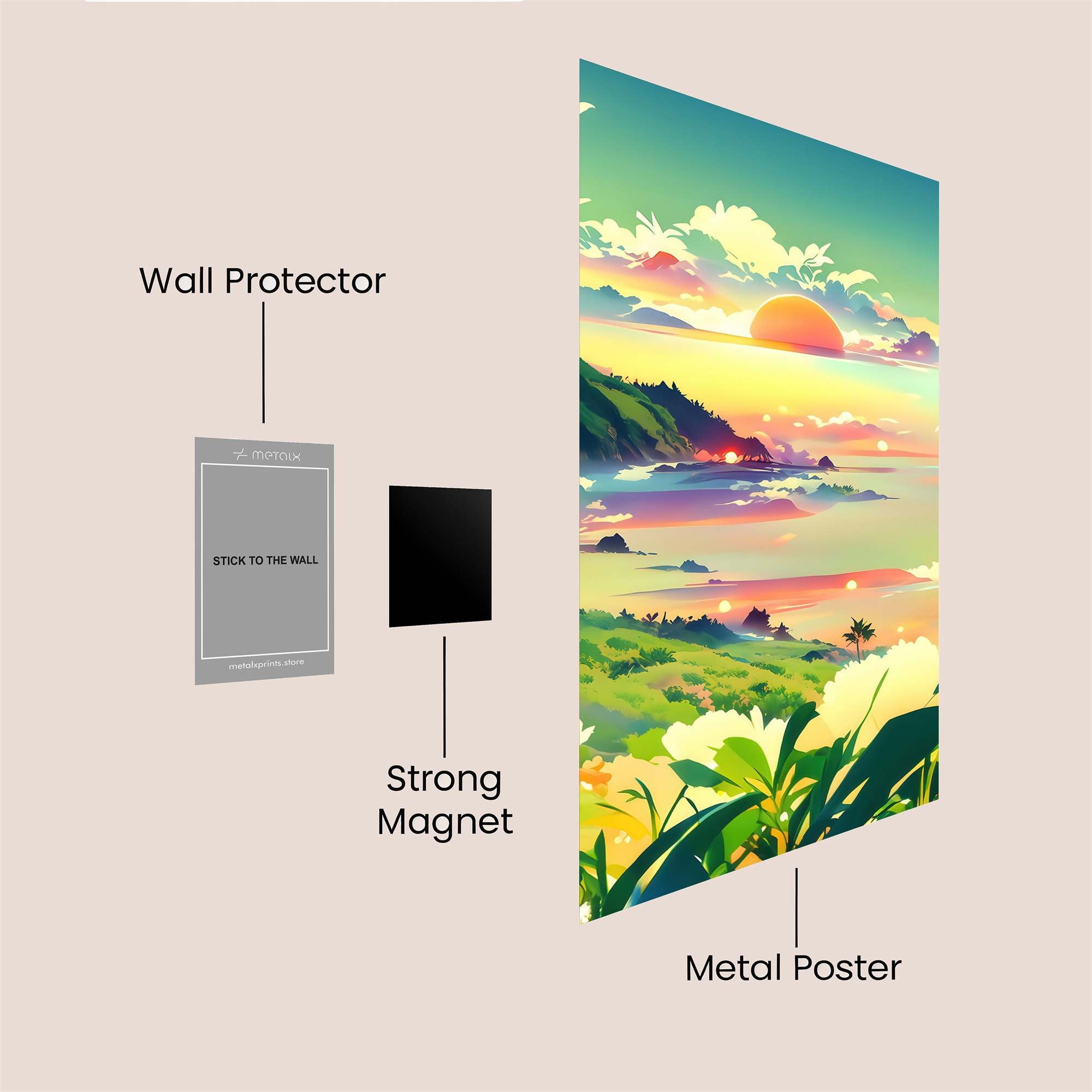 Sunrise Serenity Safe Wall Magnetic / M