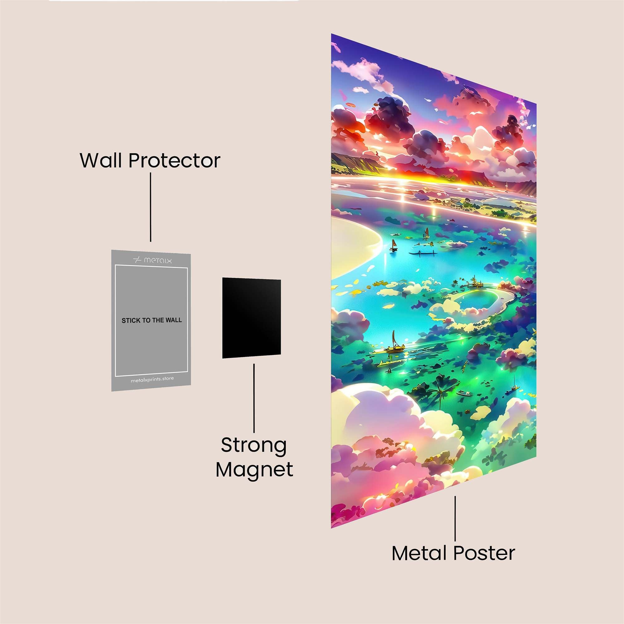 Sunset Serenity Safe Wall Magnetic / M