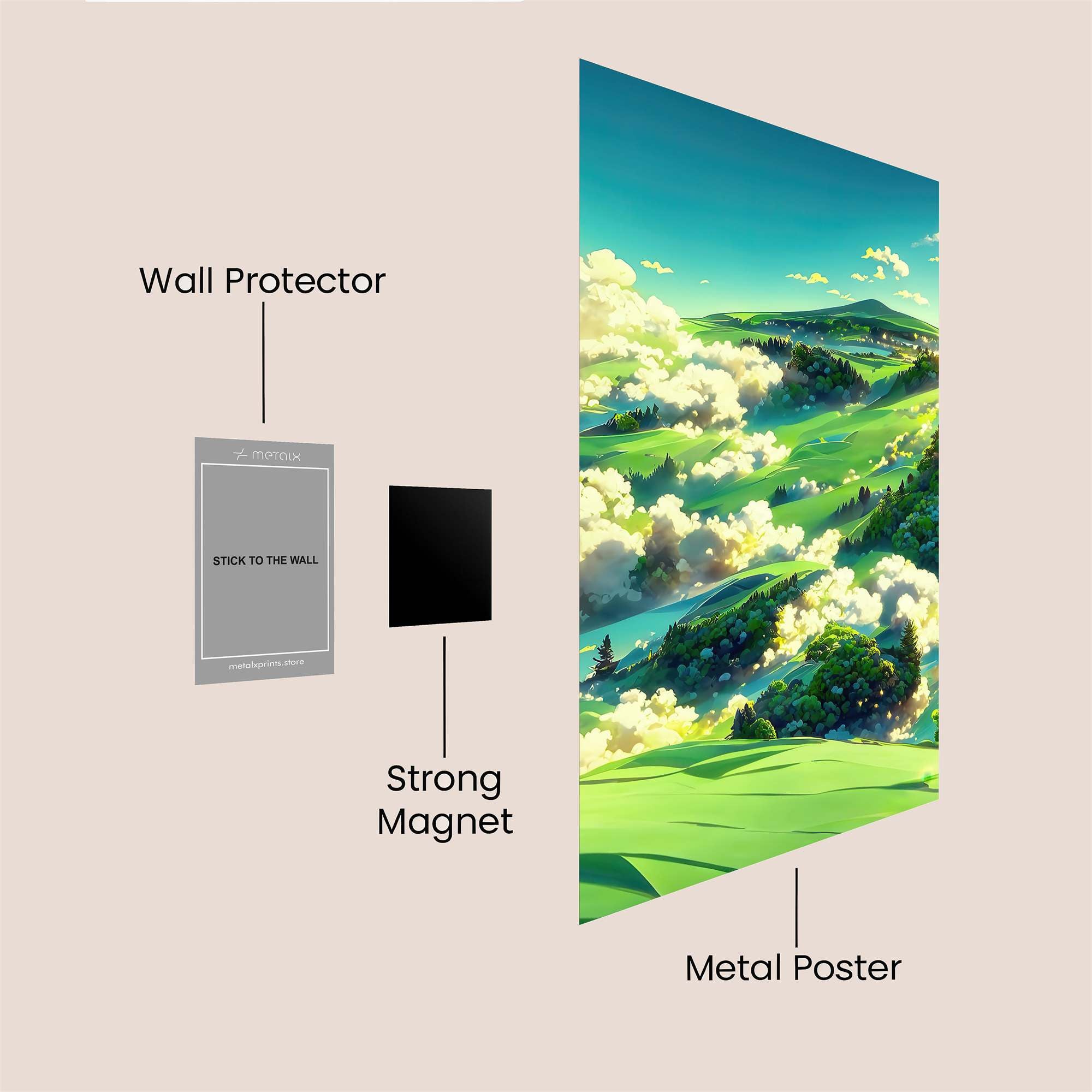 Sunlit Serenity Safe Wall Magnetic / M