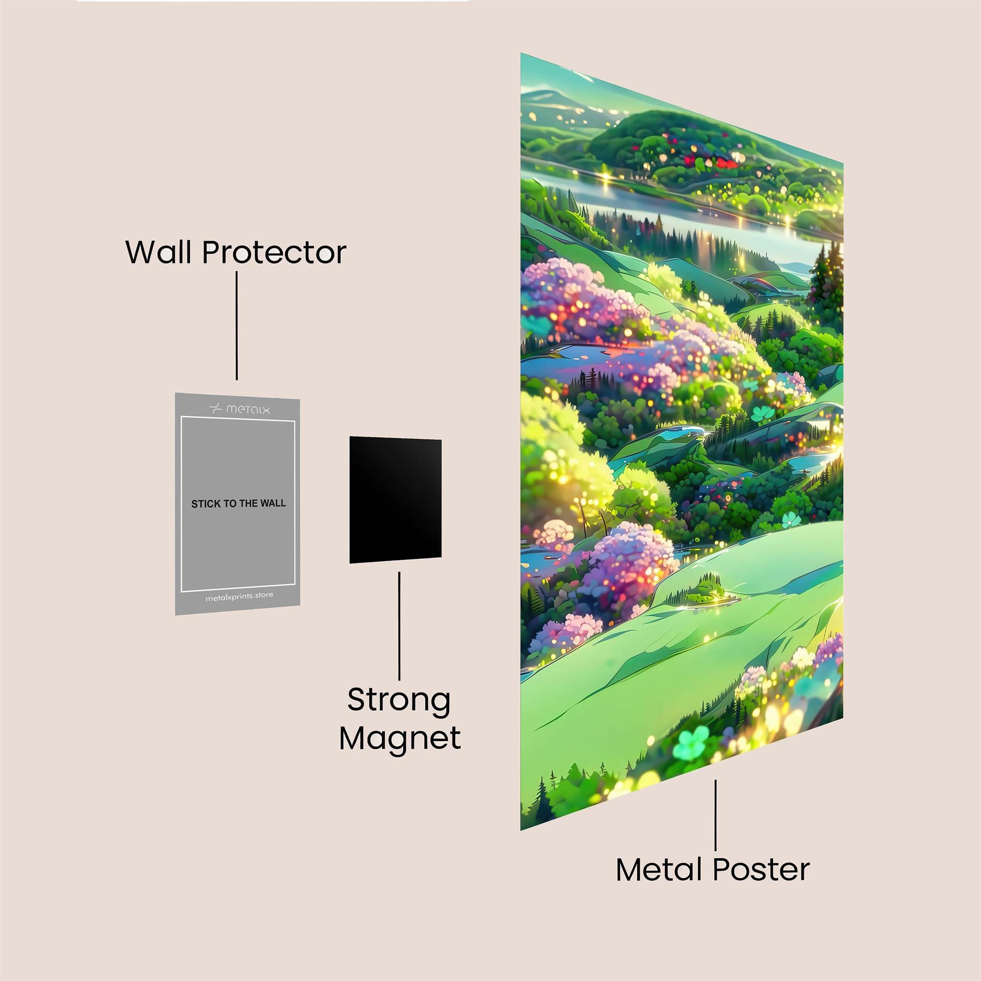 Miyazaki's Dreamscape Safe Wall Magnetic / M