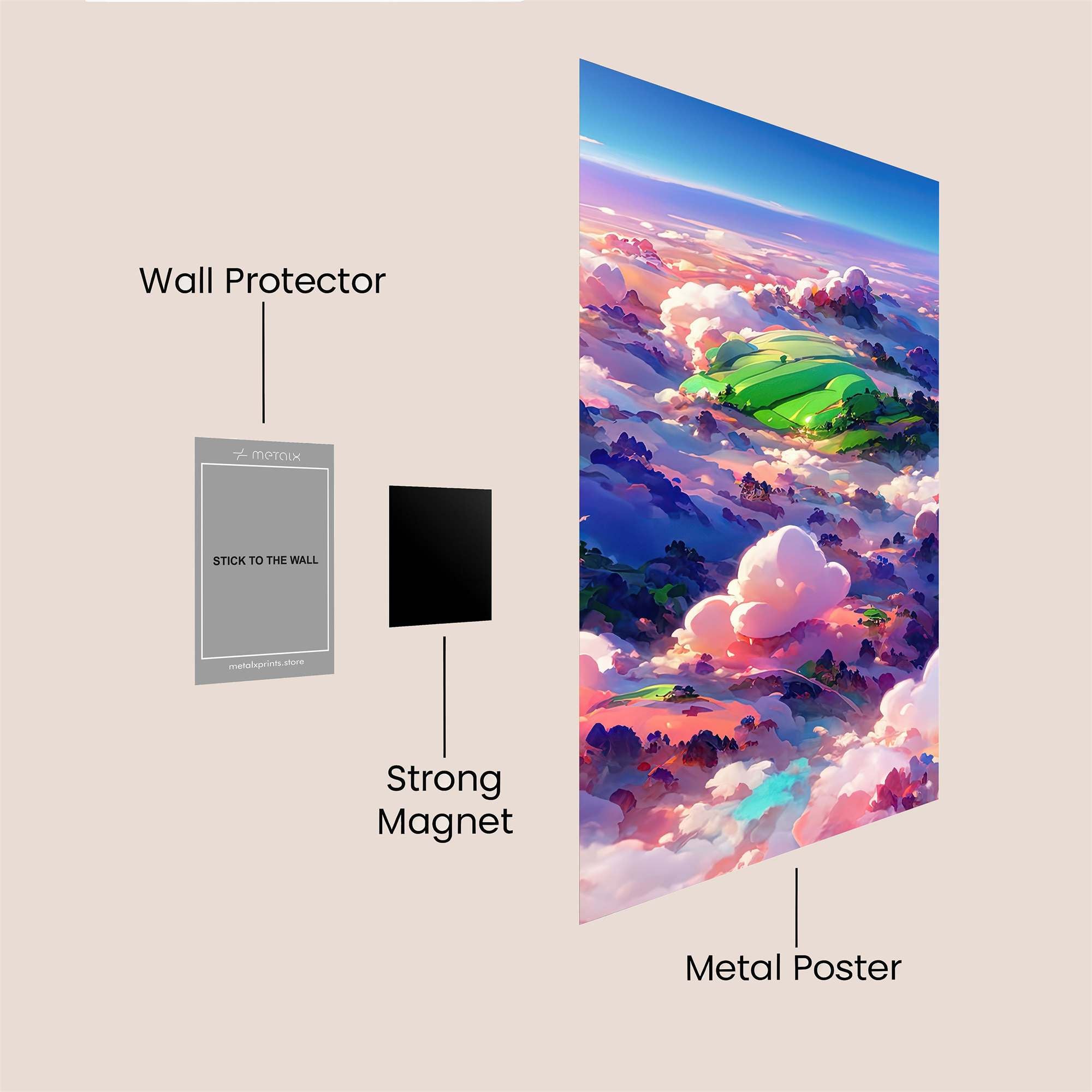 Cloudscape Dream Safe Wall Magnetic / M