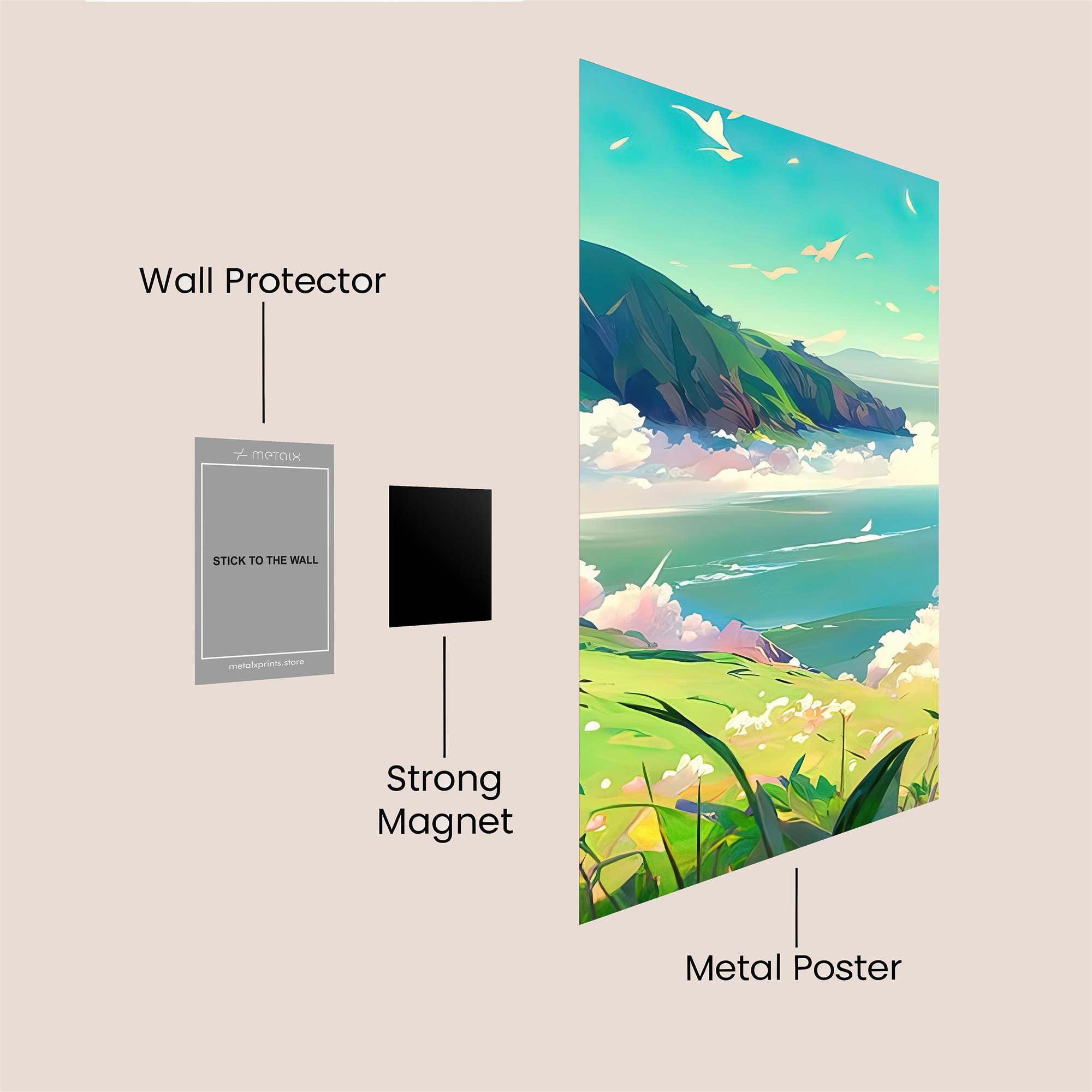 Seaside Serenity Safe Wall Magnetic / M