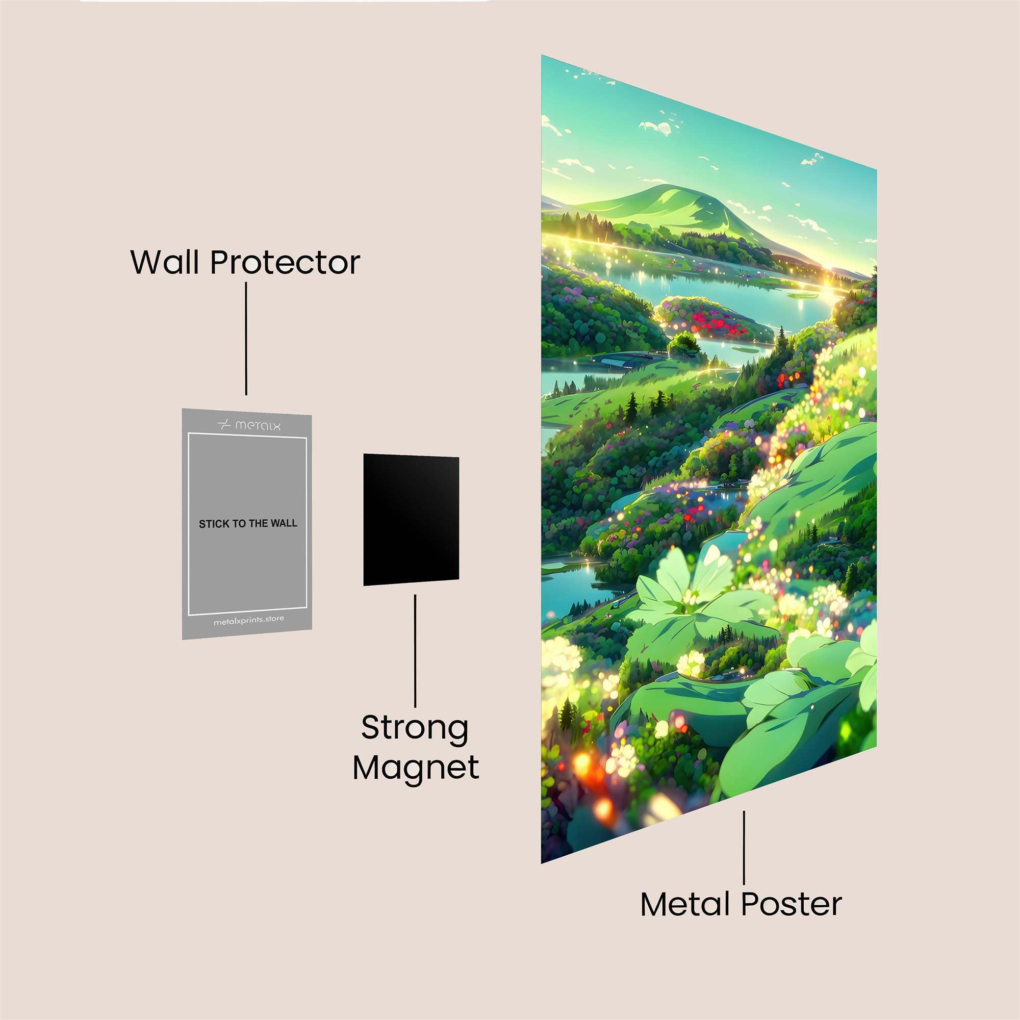 Miyazakian Dreamscape Safe Wall Magnetic / M