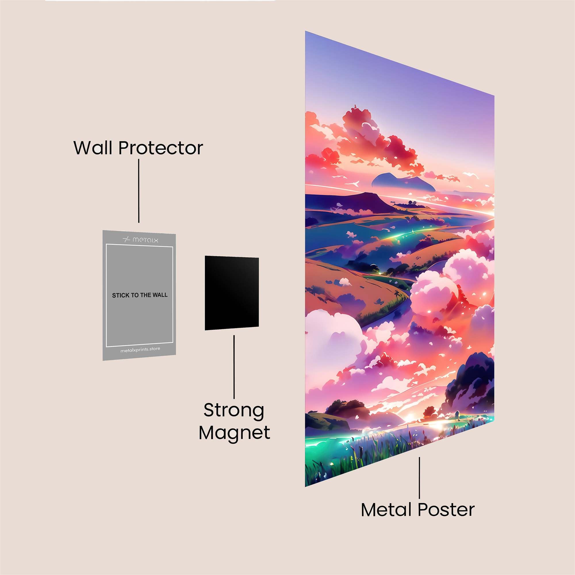 Sunset Serenity Safe Wall Magnetic / M