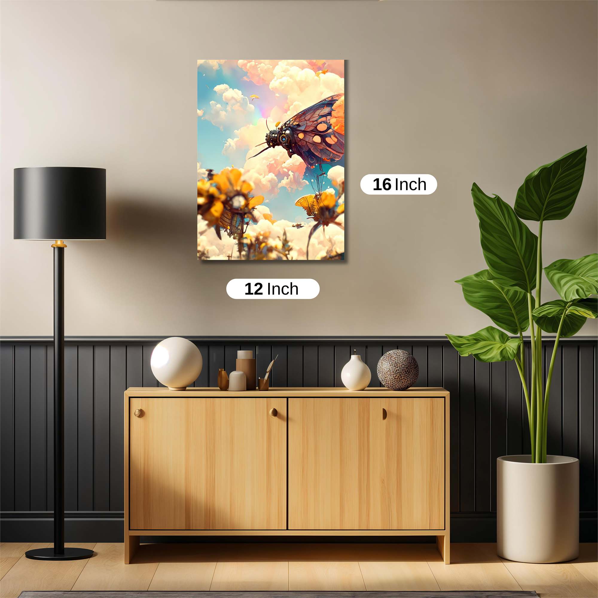 Butterfly Dreamscape Safe Wall Magnetic / M
