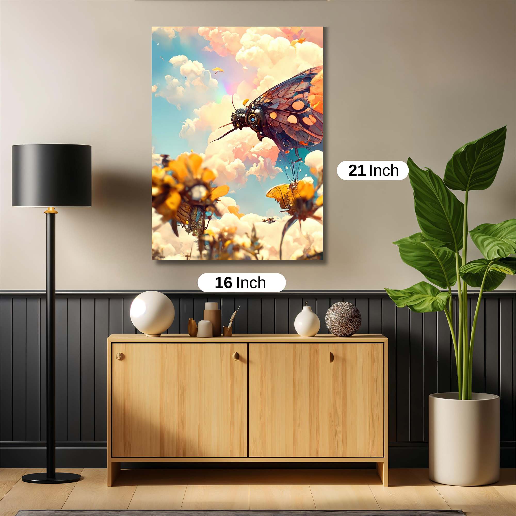 Butterfly Dreamscape Safe Wall Magnetic / M