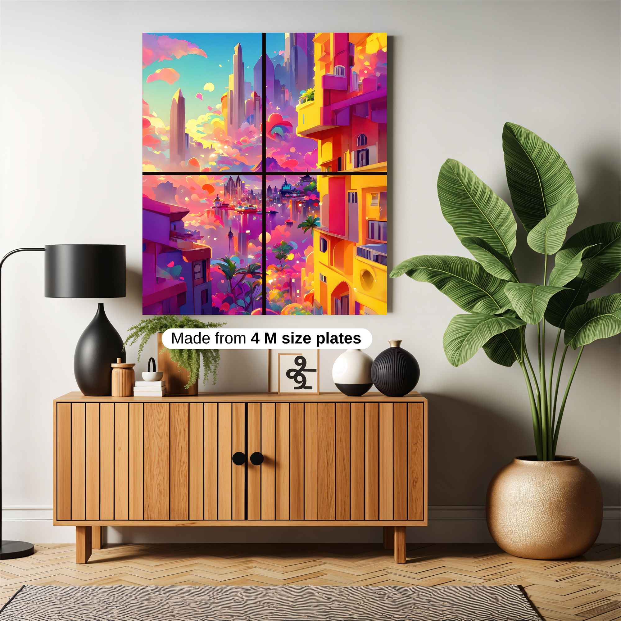 Neon Dreamscape Safe Wall Magnetic / M