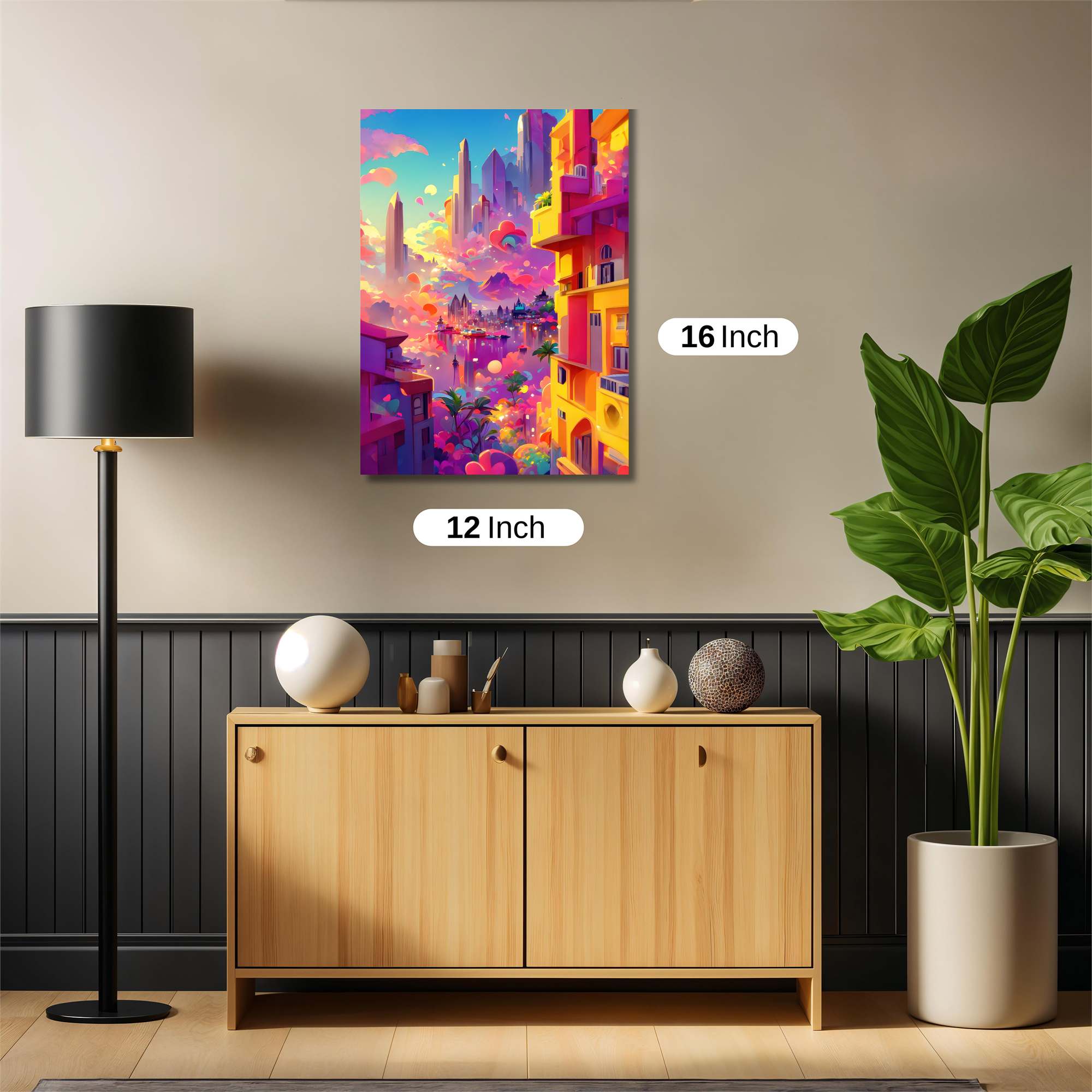 Neon Dreamscape Safe Wall Magnetic / M