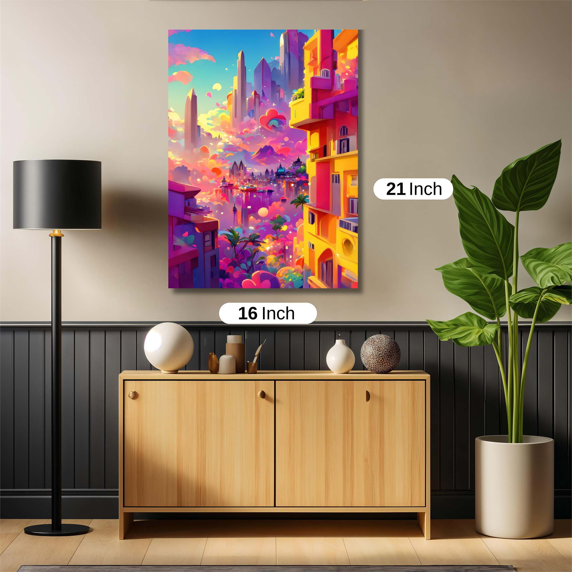 Neon Dreamscape Safe Wall Magnetic / M