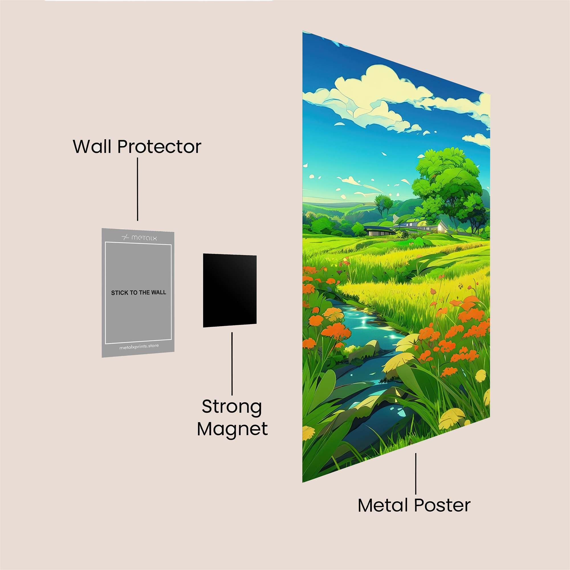 Pastoral Bliss Safe Wall Magnetic / M