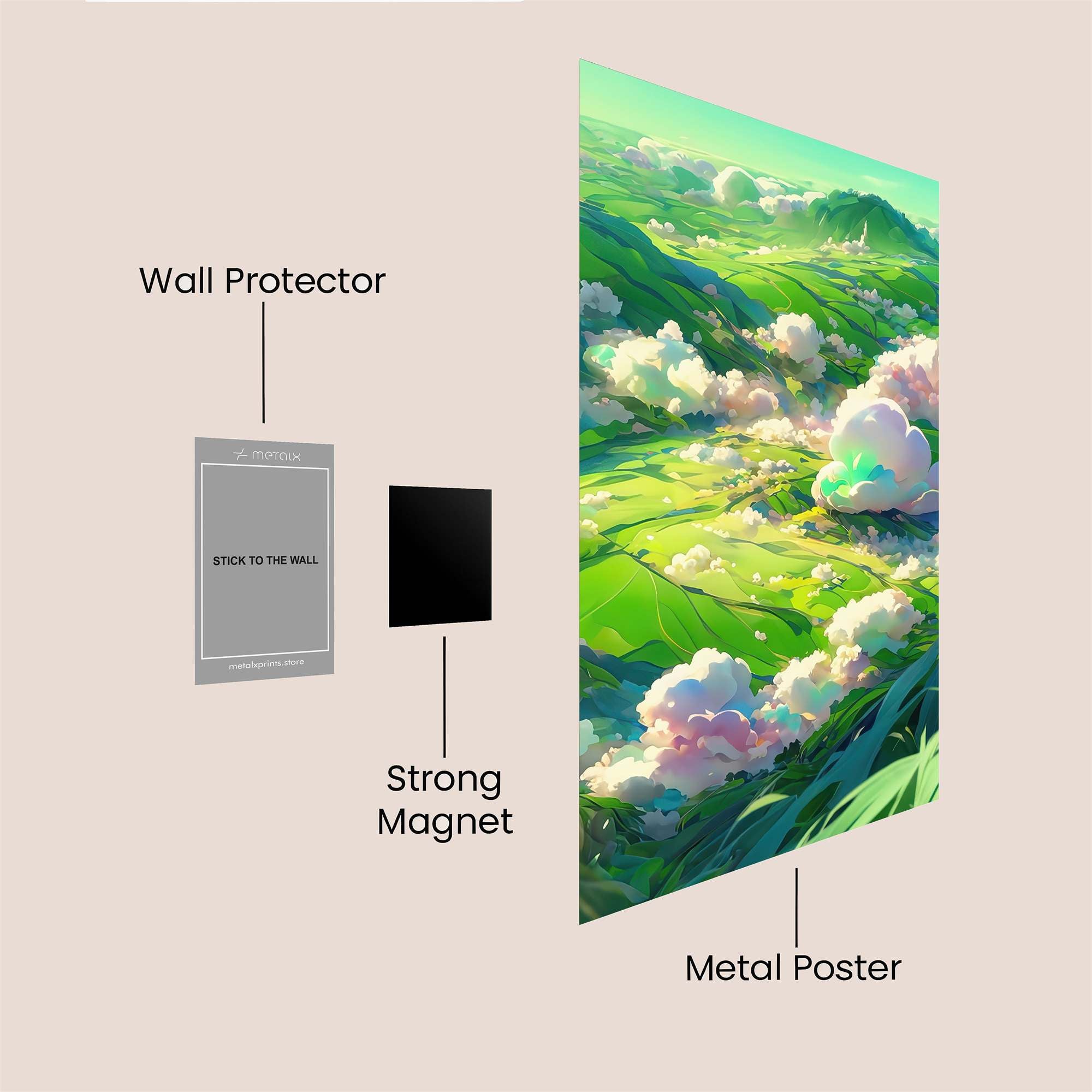 Cloudscape Bliss Safe Wall Magnetic / M