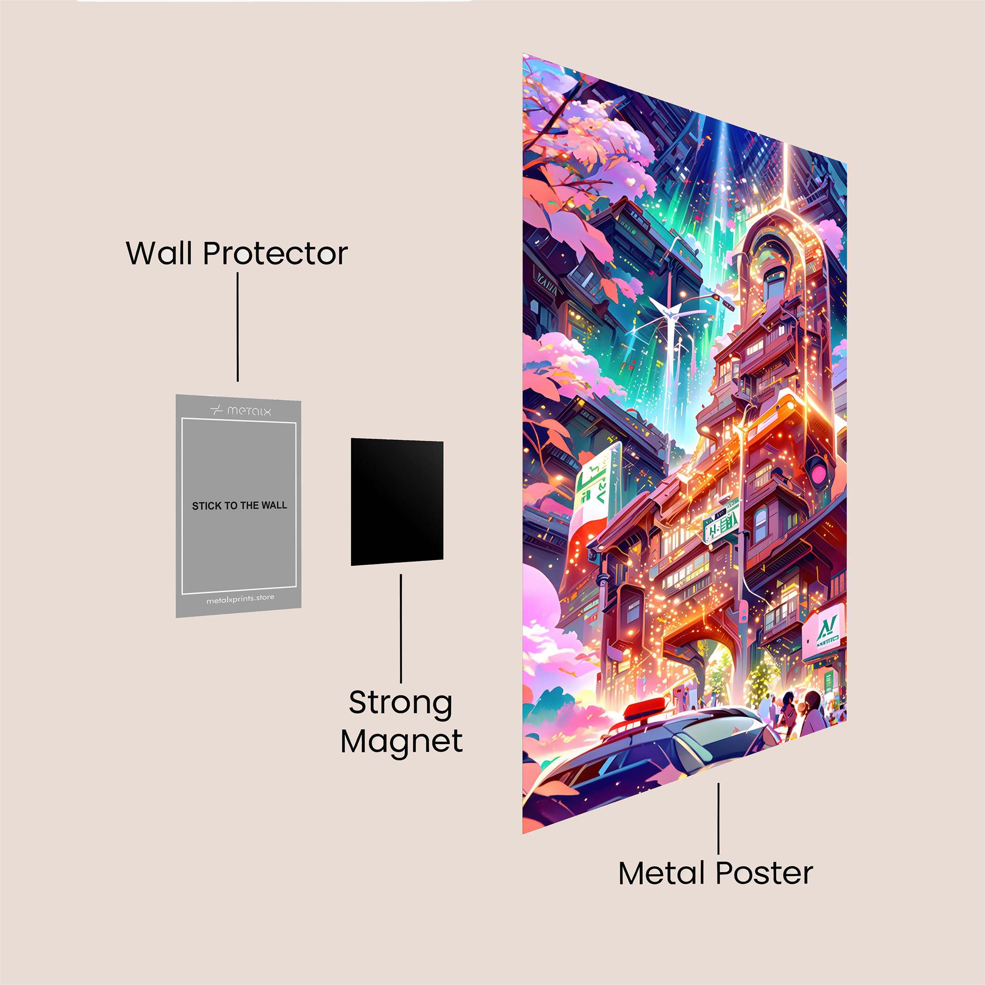 Neon Serenity Safe Wall Magnetic / M