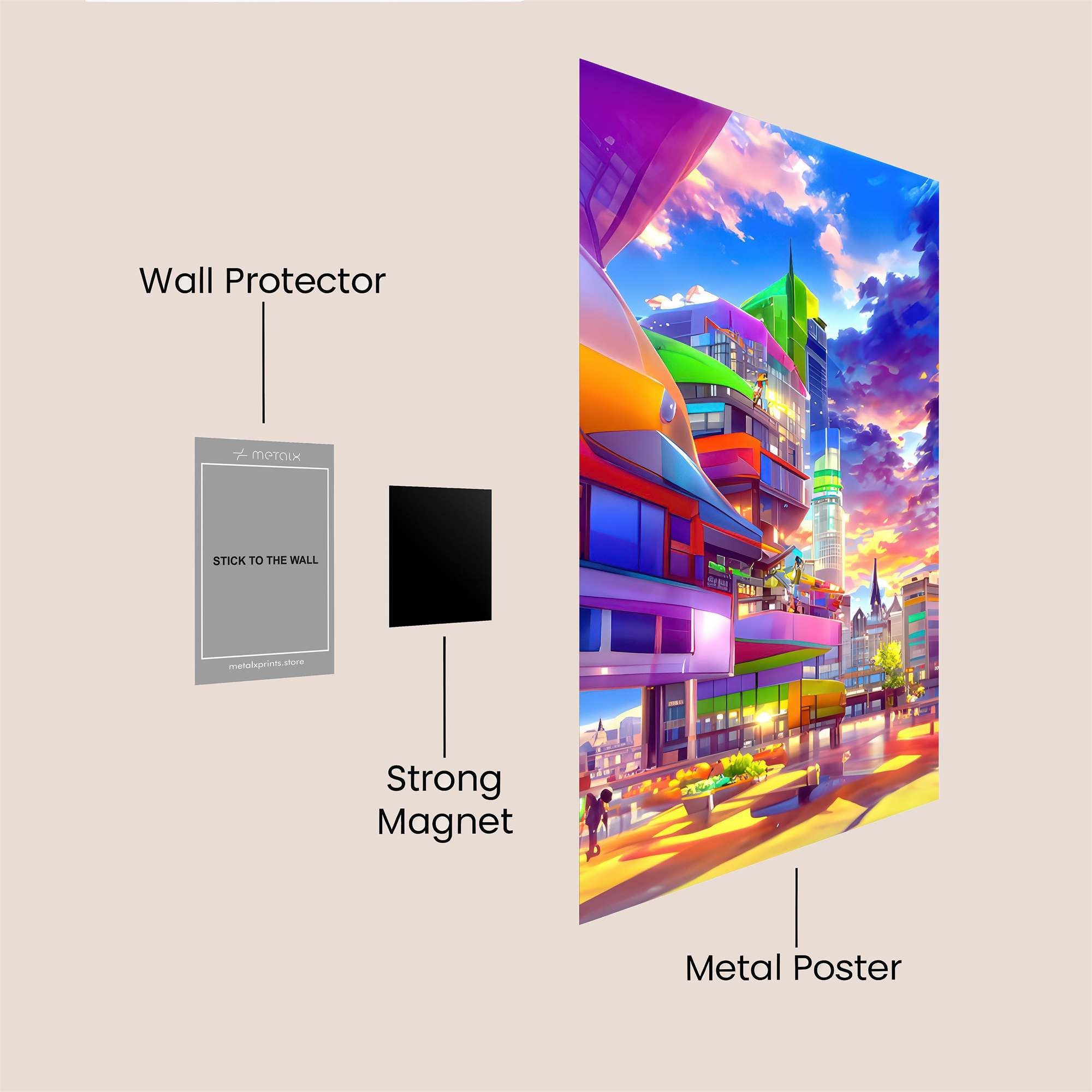 Cityscape Dream Safe Wall Magnetic / M
