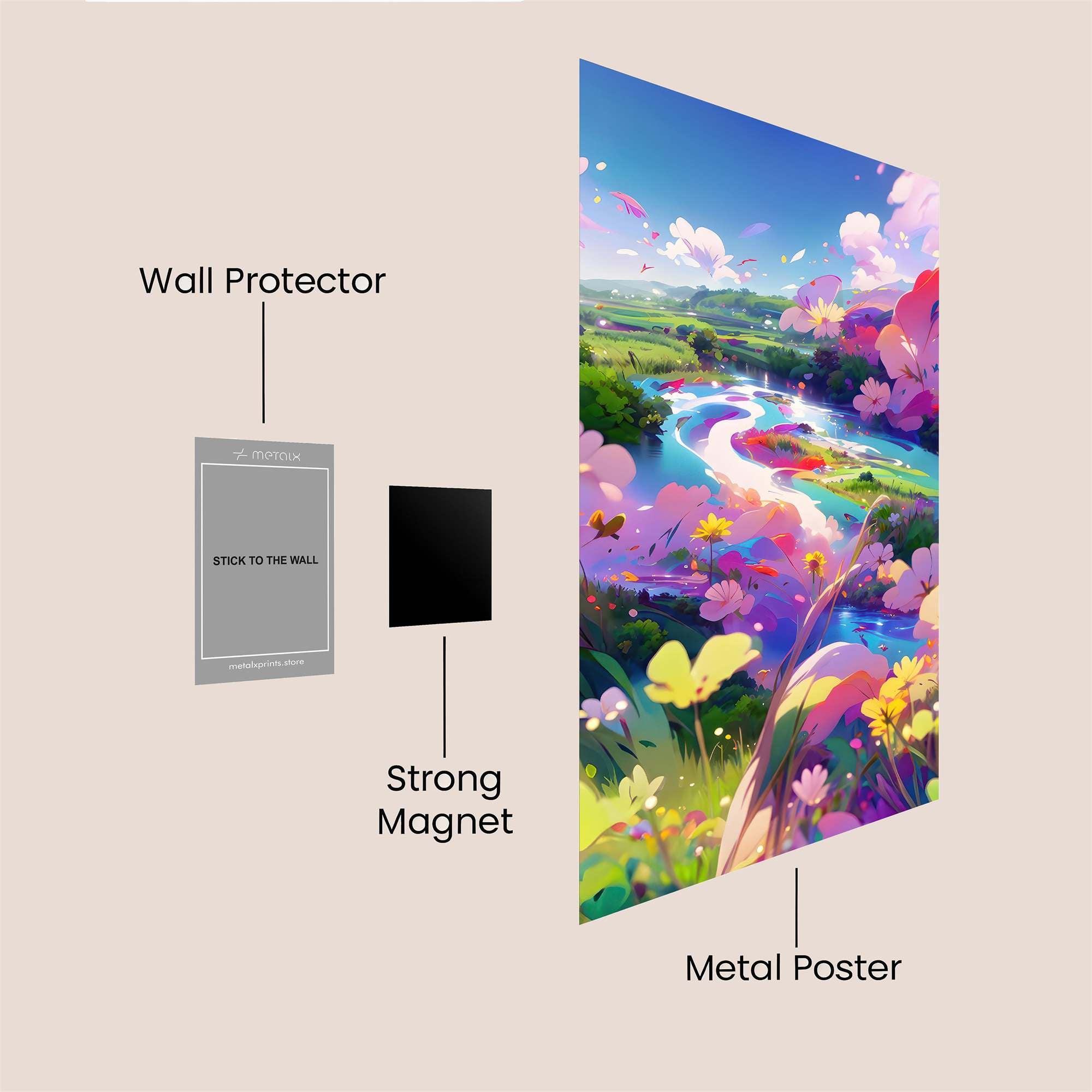 Floral Euphoria Safe Wall Magnetic / M
