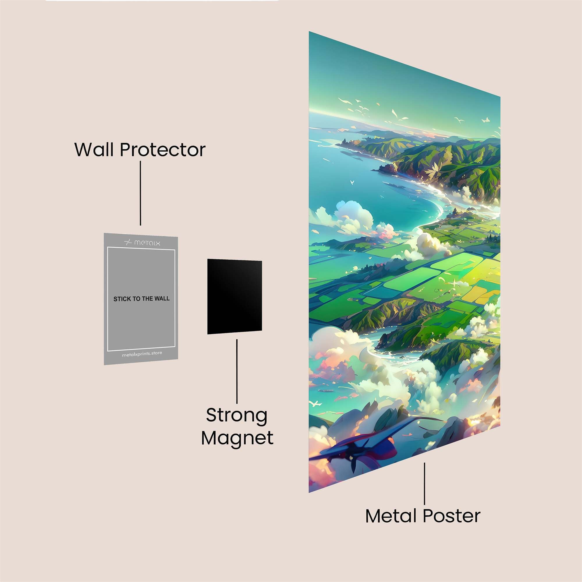 Coastal Serenity Safe Wall Magnetic / M