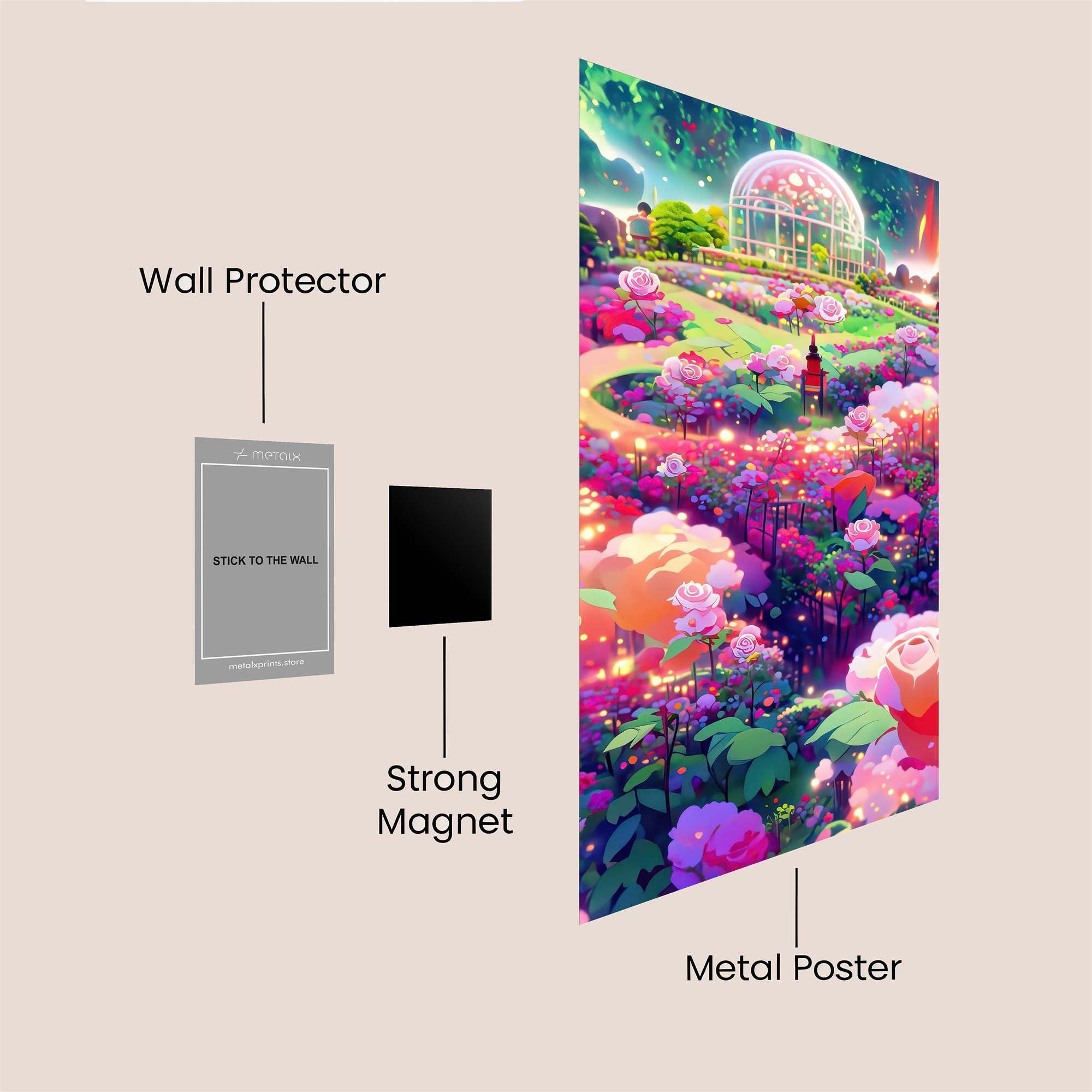 Floral Dreamscape Safe Wall Magnetic / M
