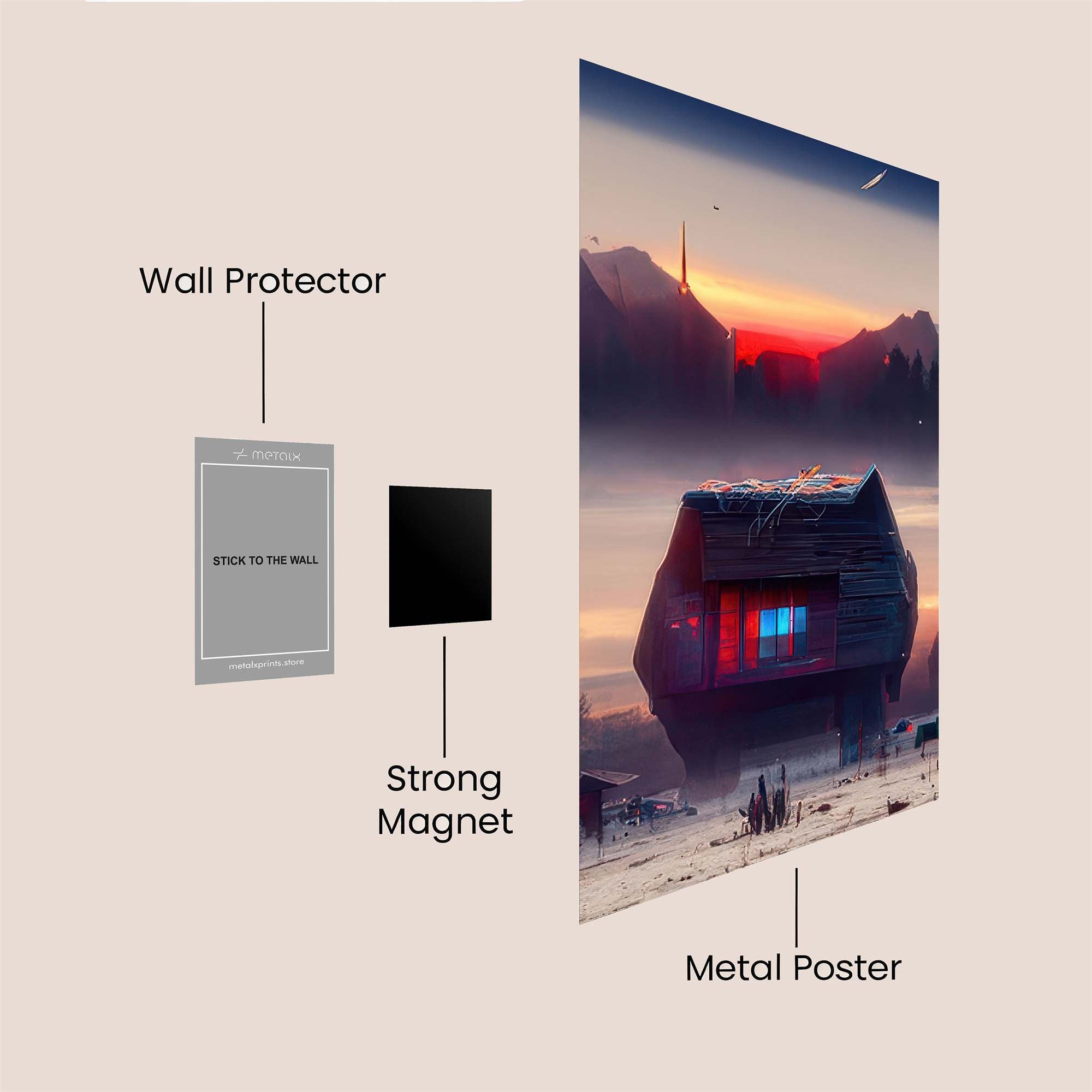 Cabin Twilight Safe Wall Magnetic / M