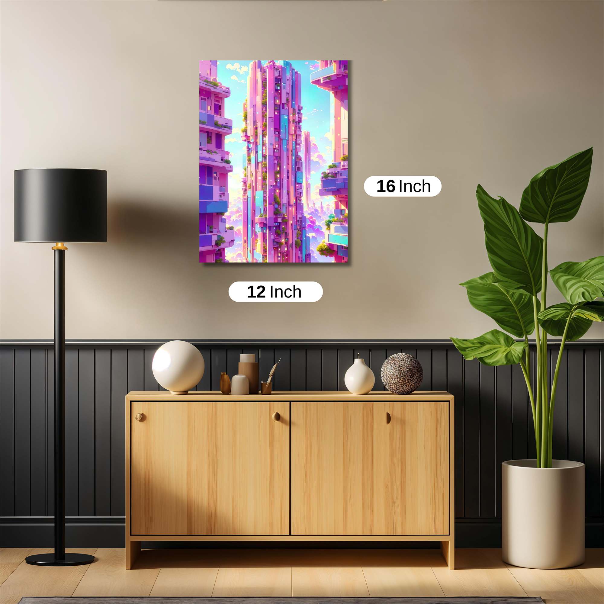 Skyscraper Serenity Safe Wall Magnetic / M
