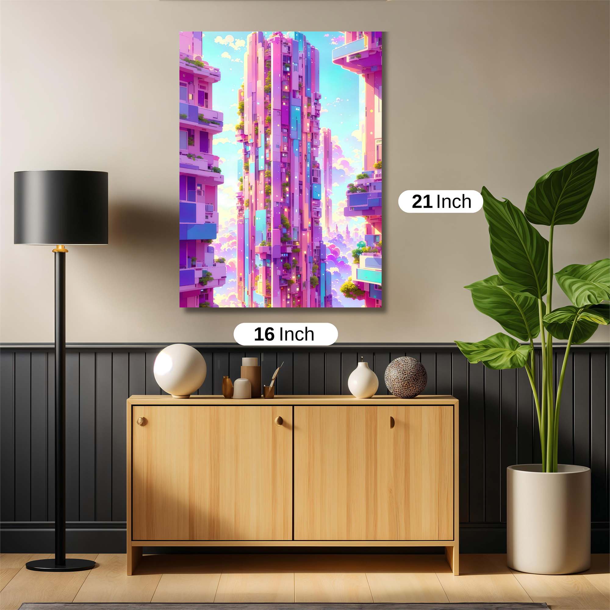 Skyscraper Serenity Safe Wall Magnetic / M