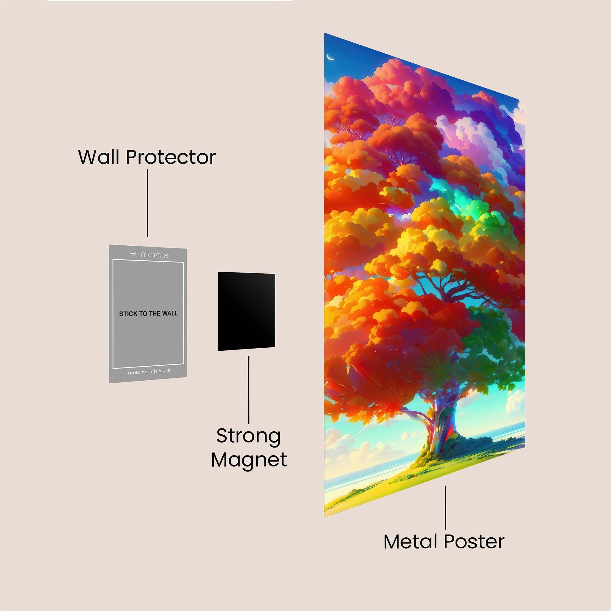 Rainbow Serenity Safe Wall Magnetic / M