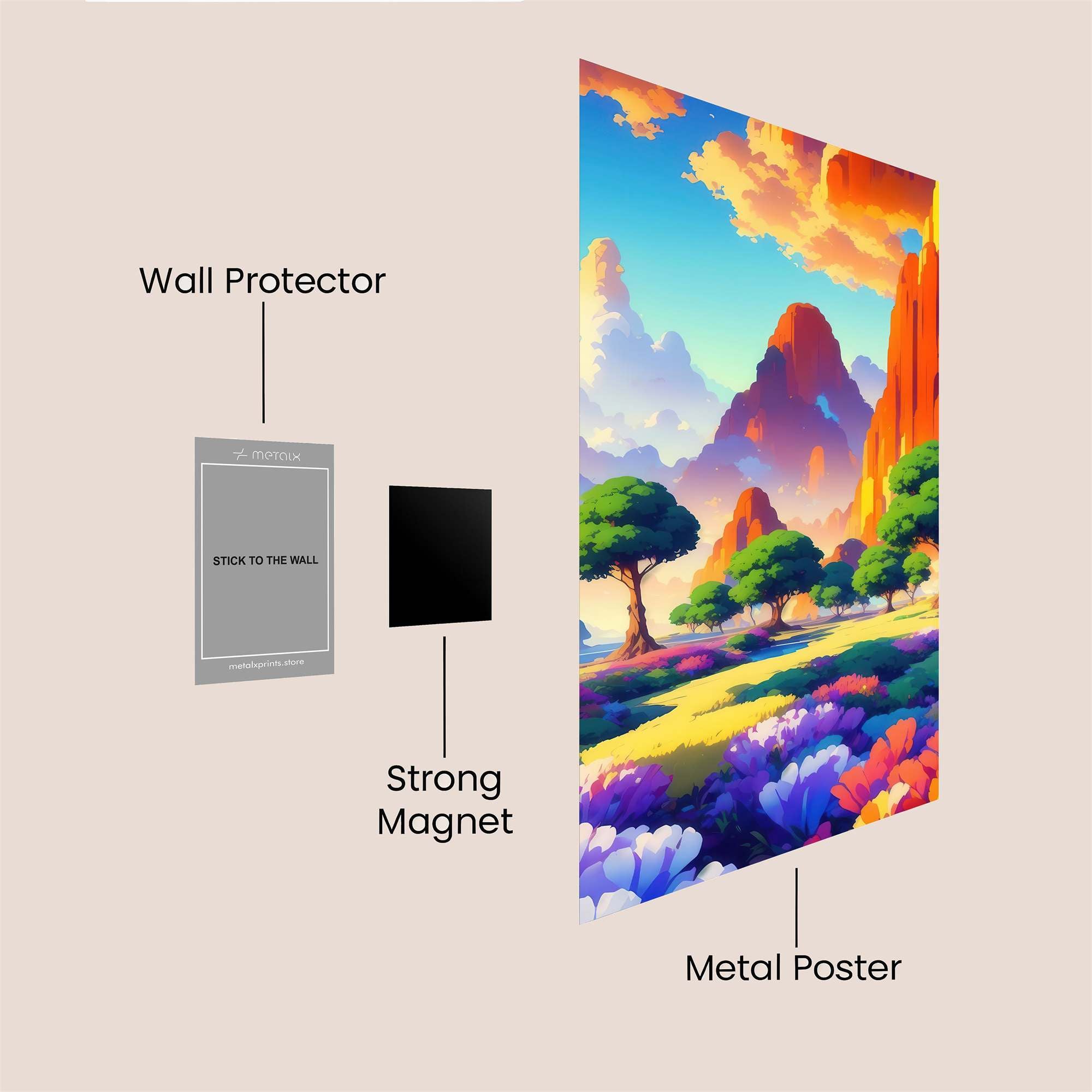Sunset Serenity Safe Wall Magnetic / M