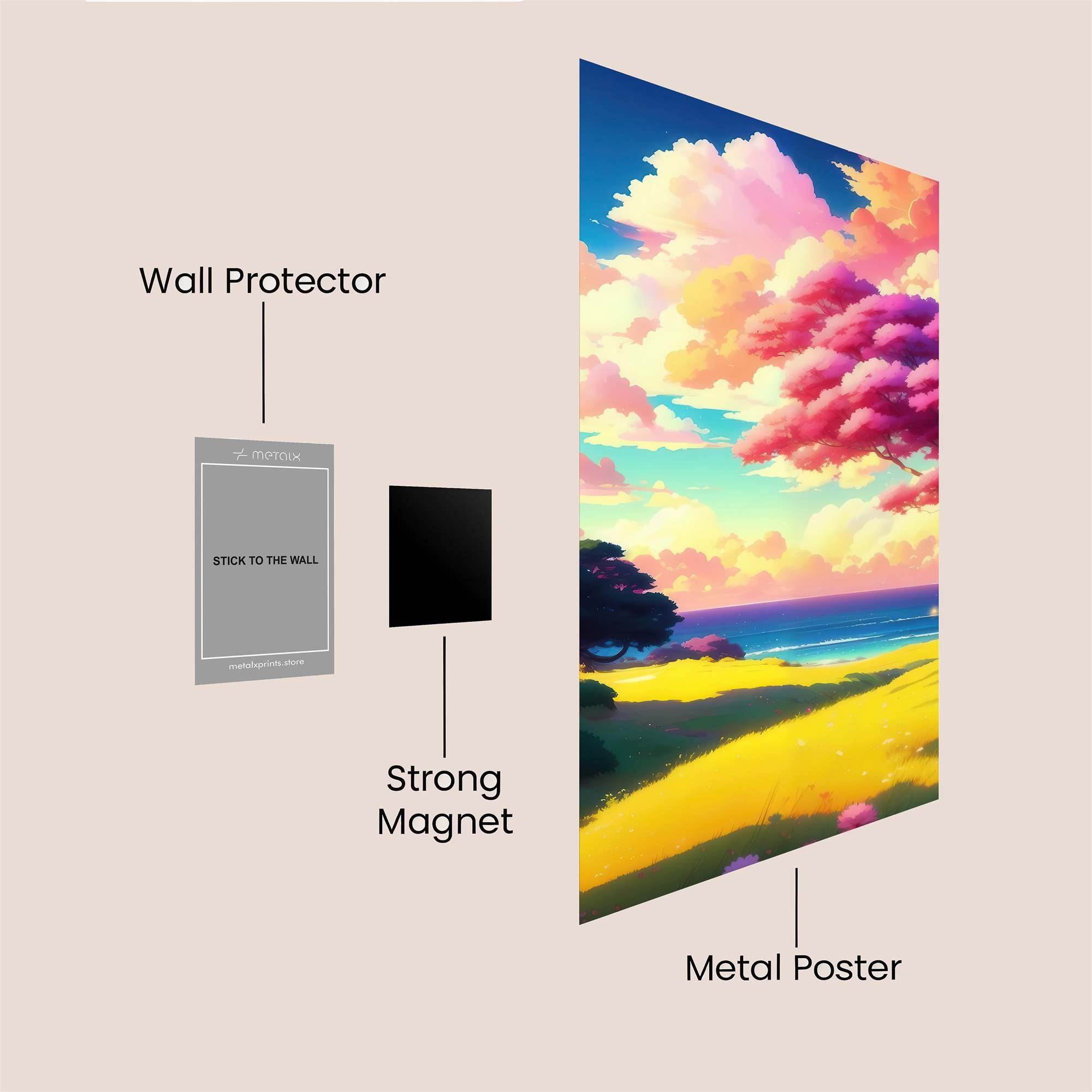Sunset Serenity Safe Wall Magnetic / M