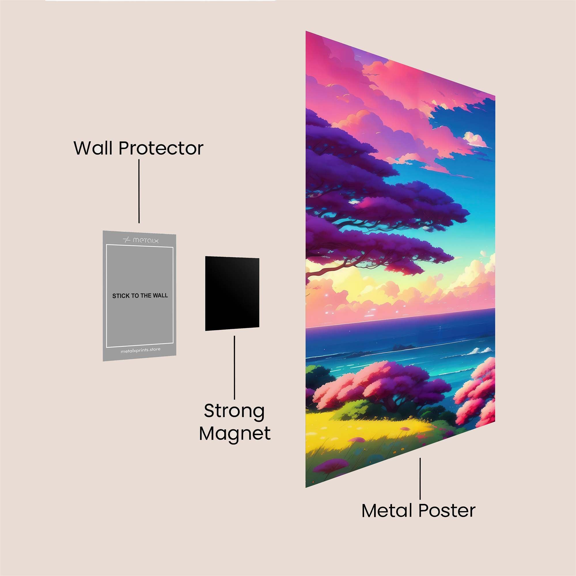 Sunset Serenity Safe Wall Magnetic / M