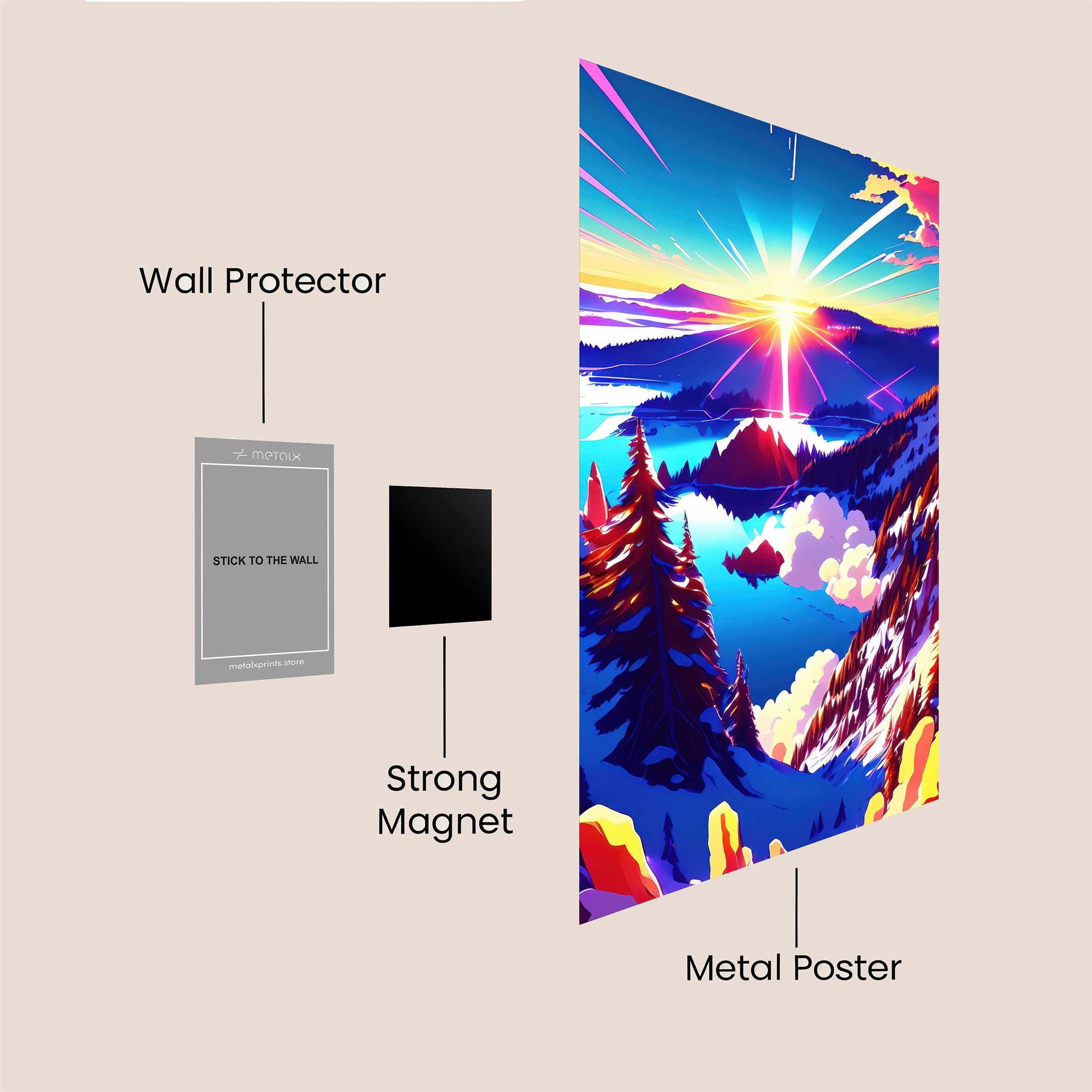 Sunrise Serenity Safe Wall Magnetic / M