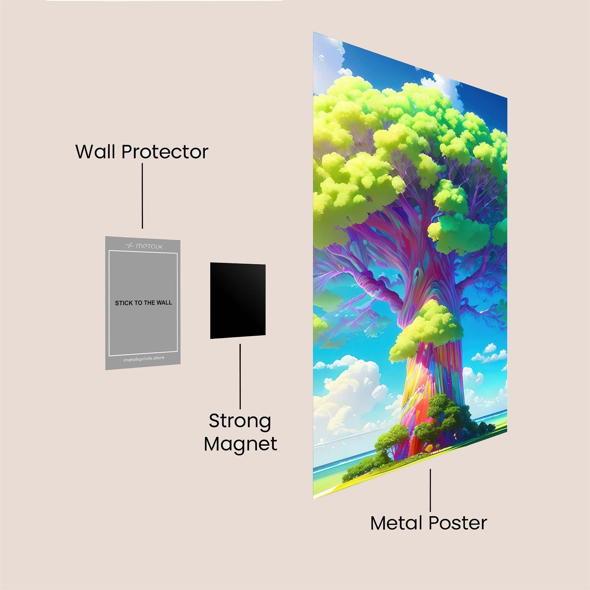 Rainbow Serenity Safe Wall Magnetic / M