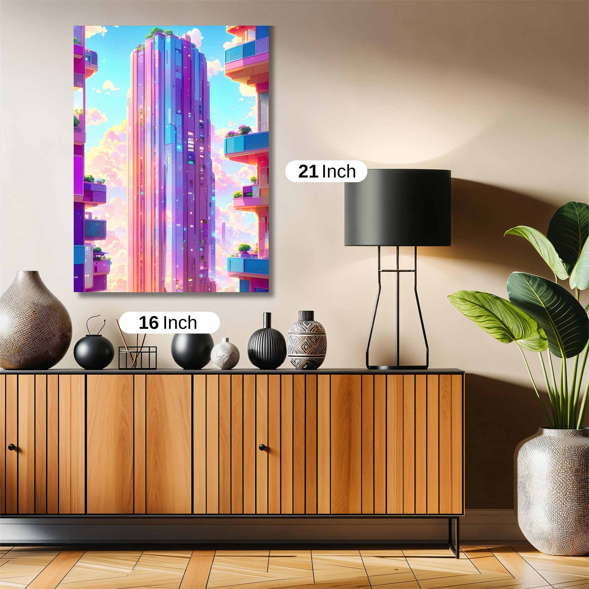 Skyscraper Serenity Safe Wall Magnetic / M
