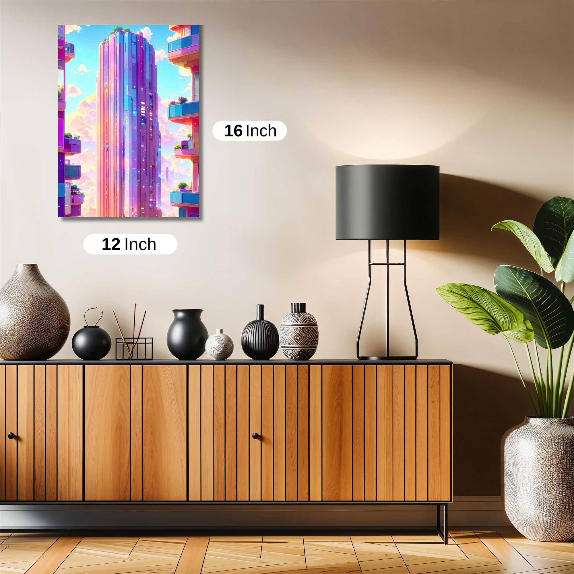 Skyscraper Serenity Safe Wall Magnetic / M
