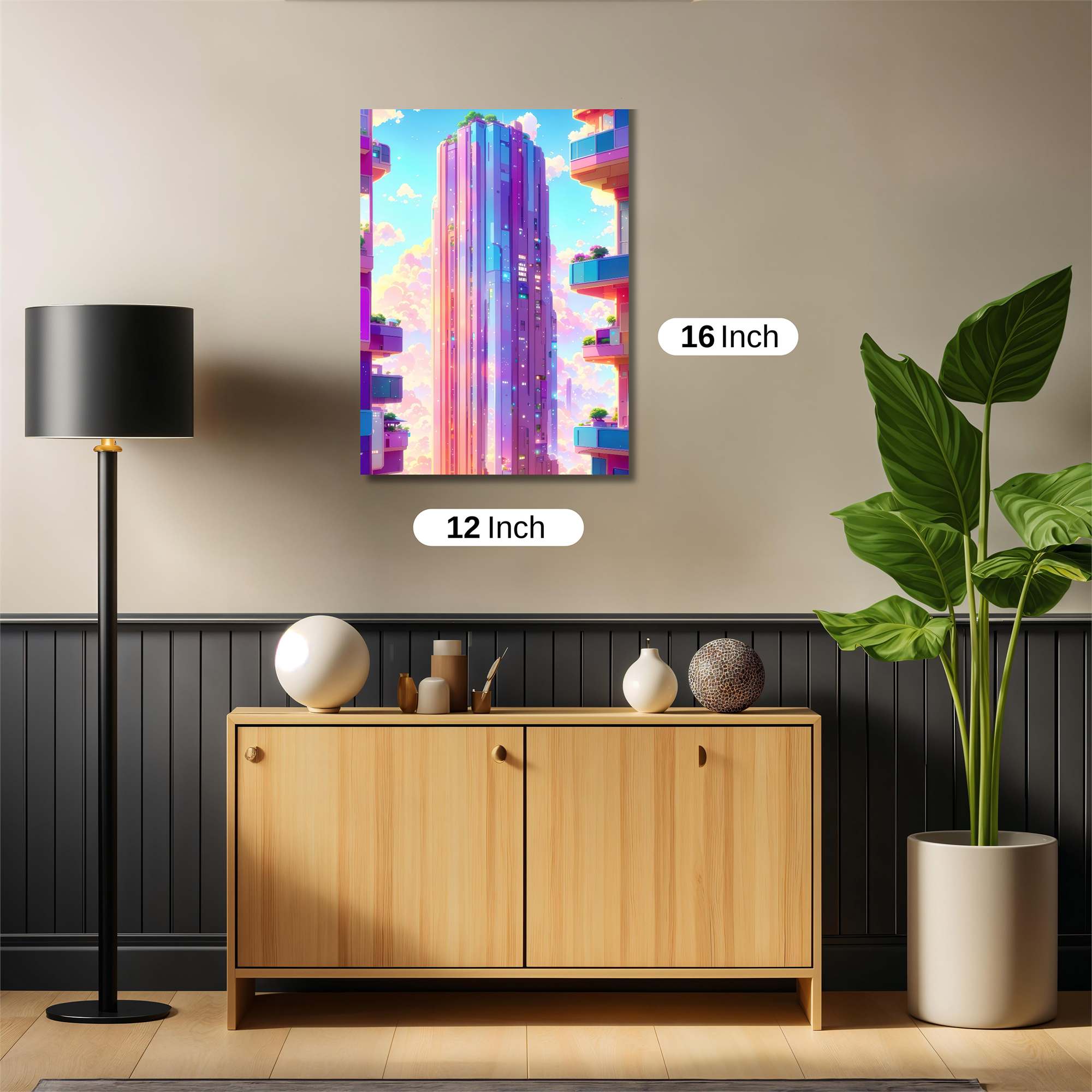 Skyscraper Serenity Safe Wall Magnetic / M