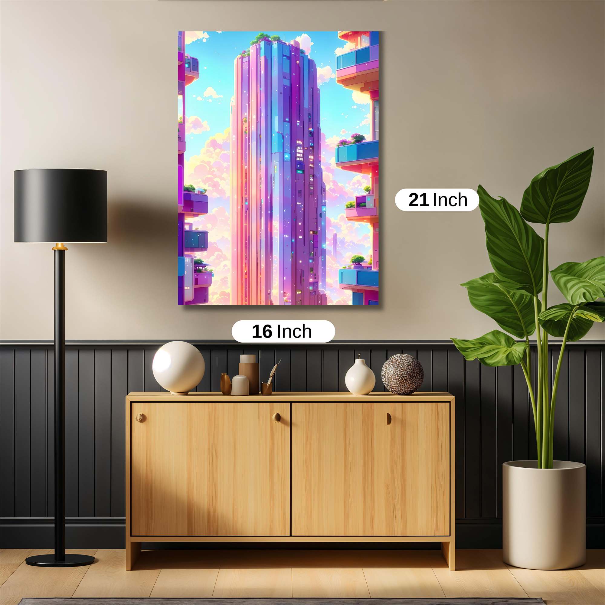 Skyscraper Serenity Safe Wall Magnetic / M