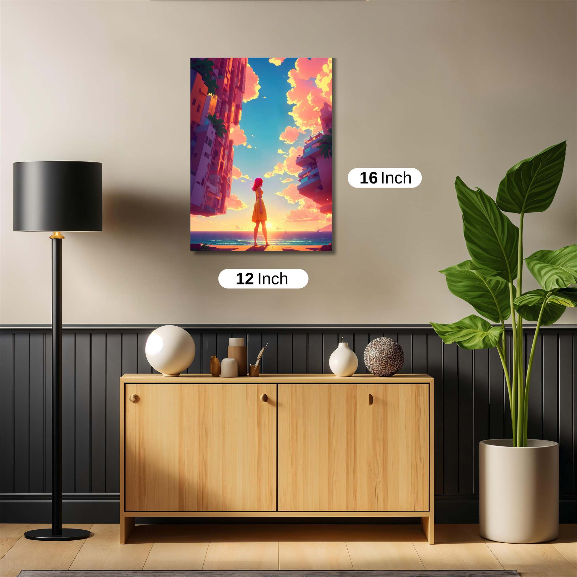 Sunset Serenity Safe Wall Magnetic / M
