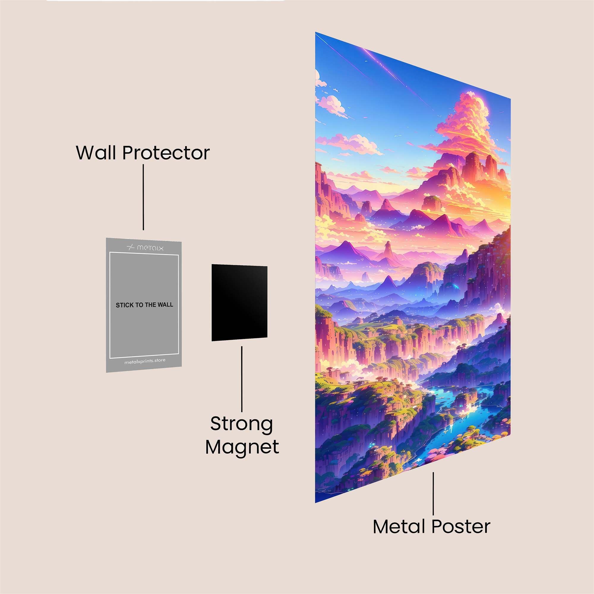 Mountain Rapture Safe Wall Magnetic / M