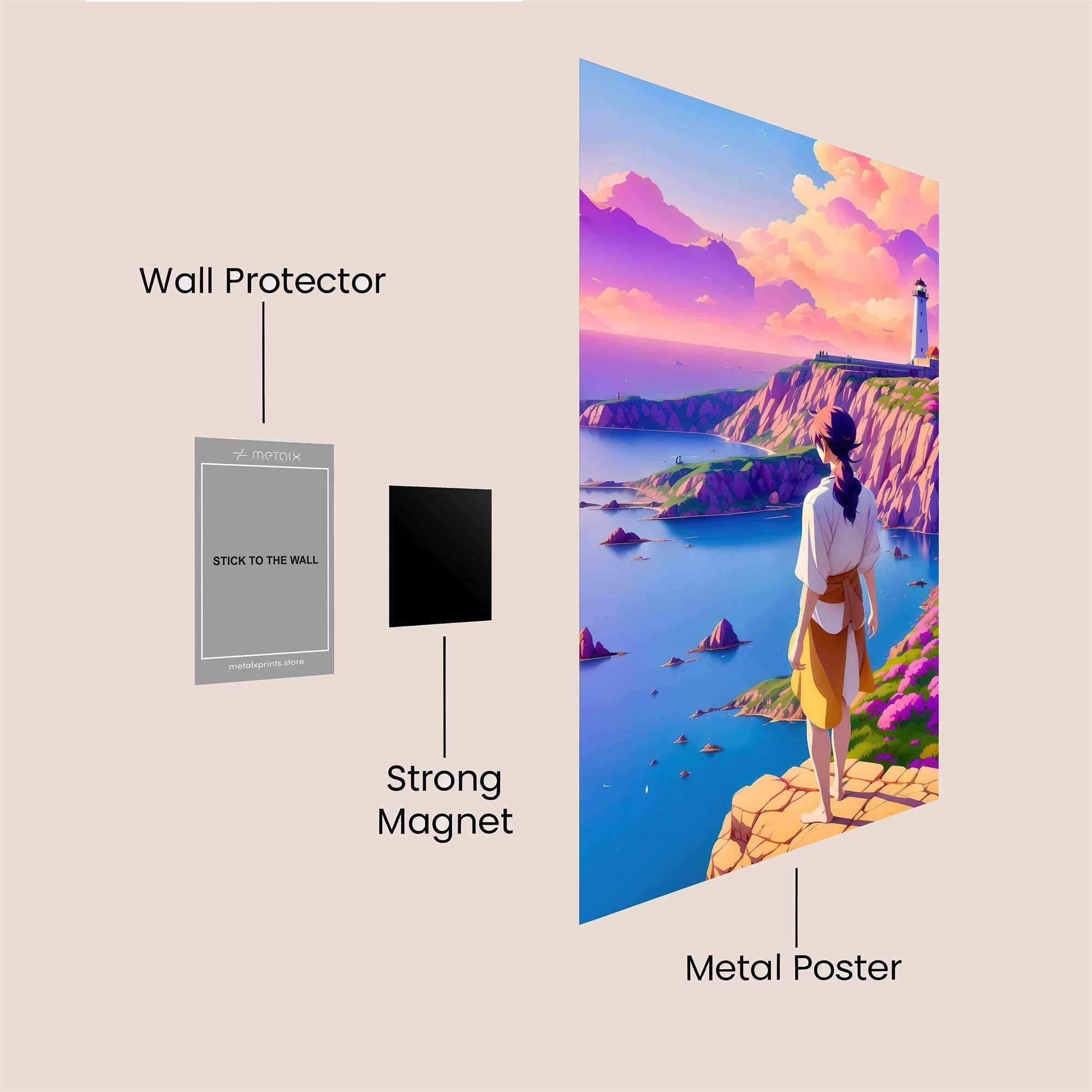 Lighthouse Serenity Safe Wall Magnetic / M