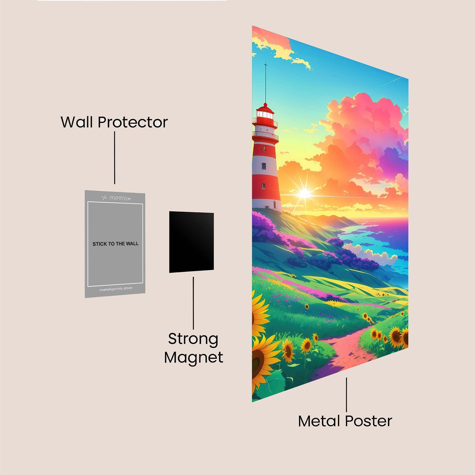Sunset Serenity Safe Wall Magnetic / M