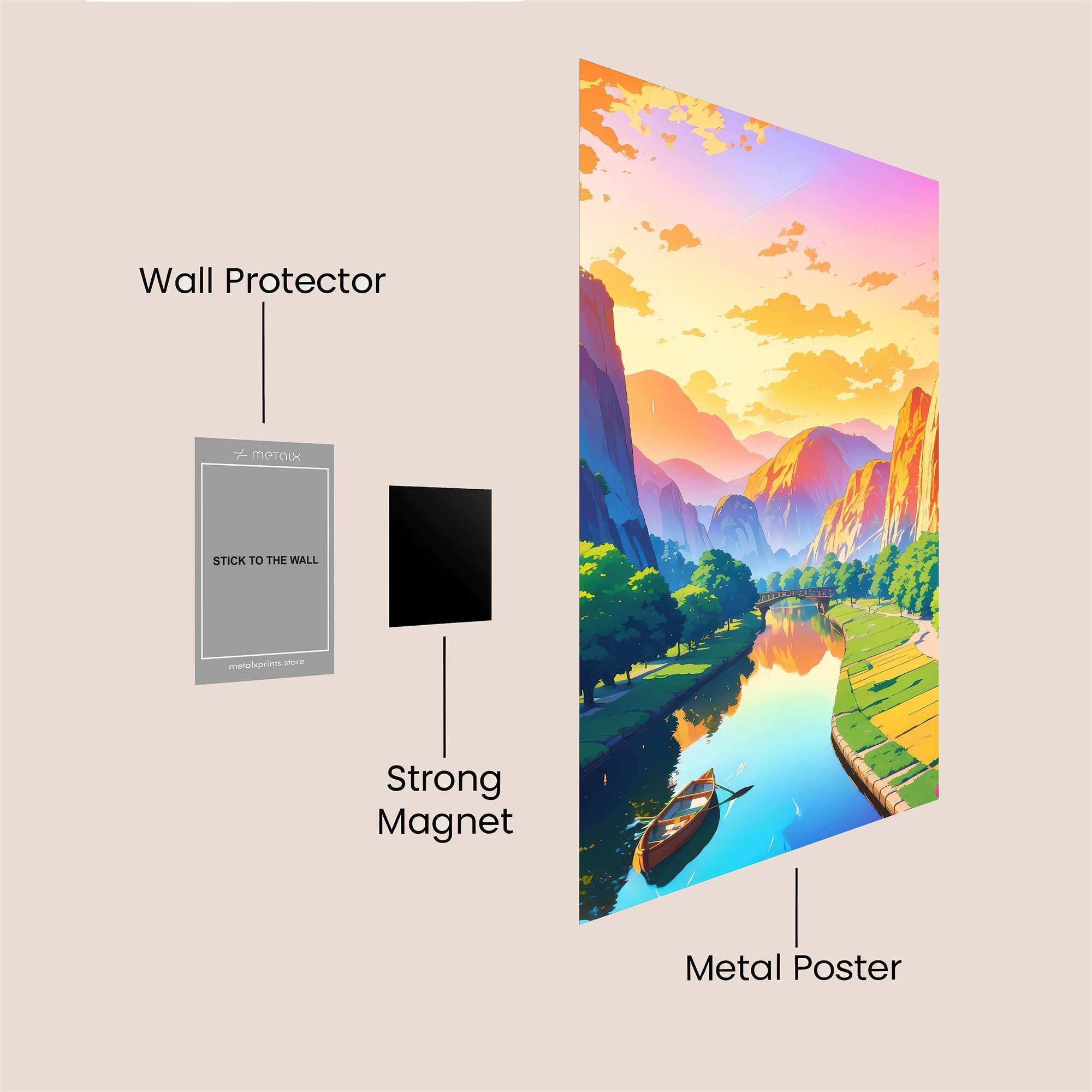 Sunset Serenity Safe Wall Magnetic / M