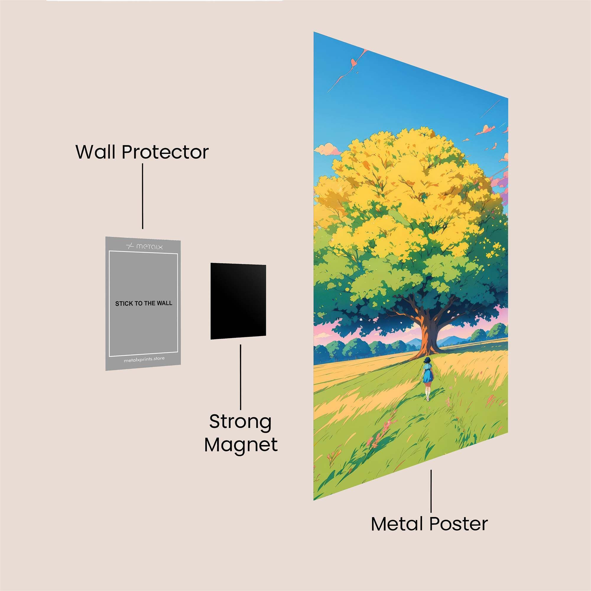 Golden Serenity Safe Wall Magnetic / M