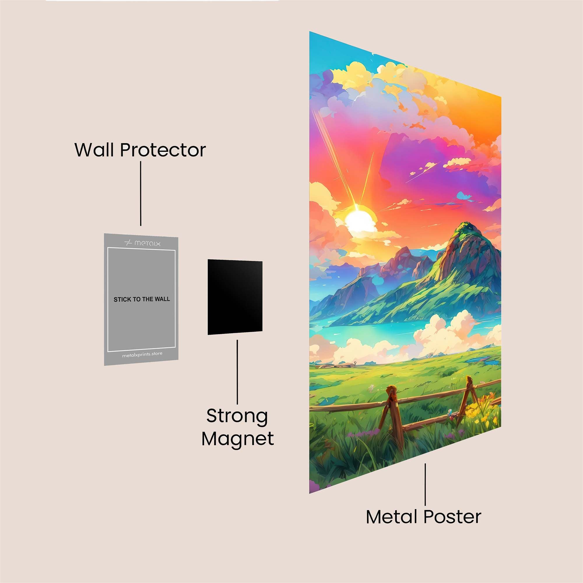 Sunset Serenity Safe Wall Magnetic / M