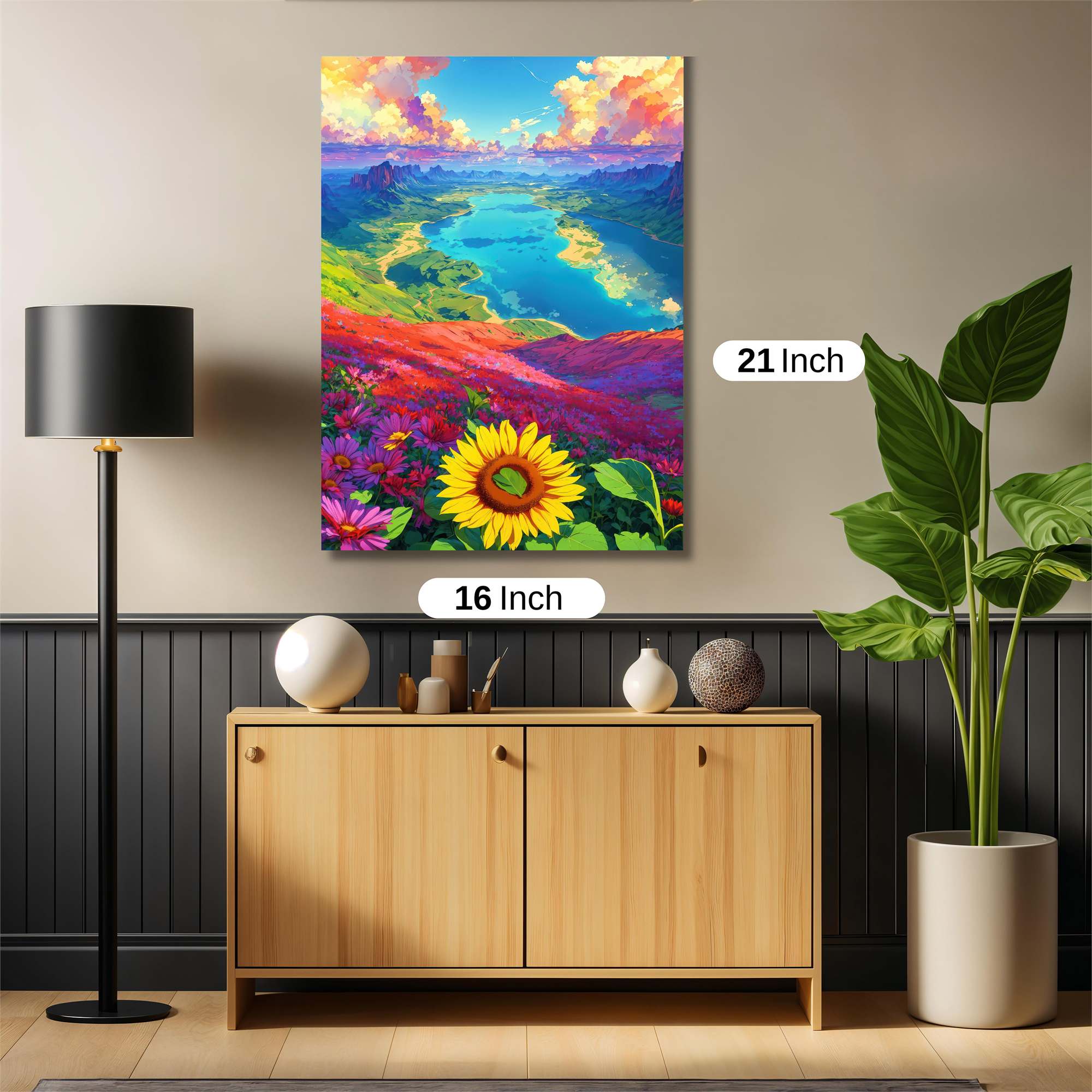 Sunflower Serenity Safe Wall Magnetic / M