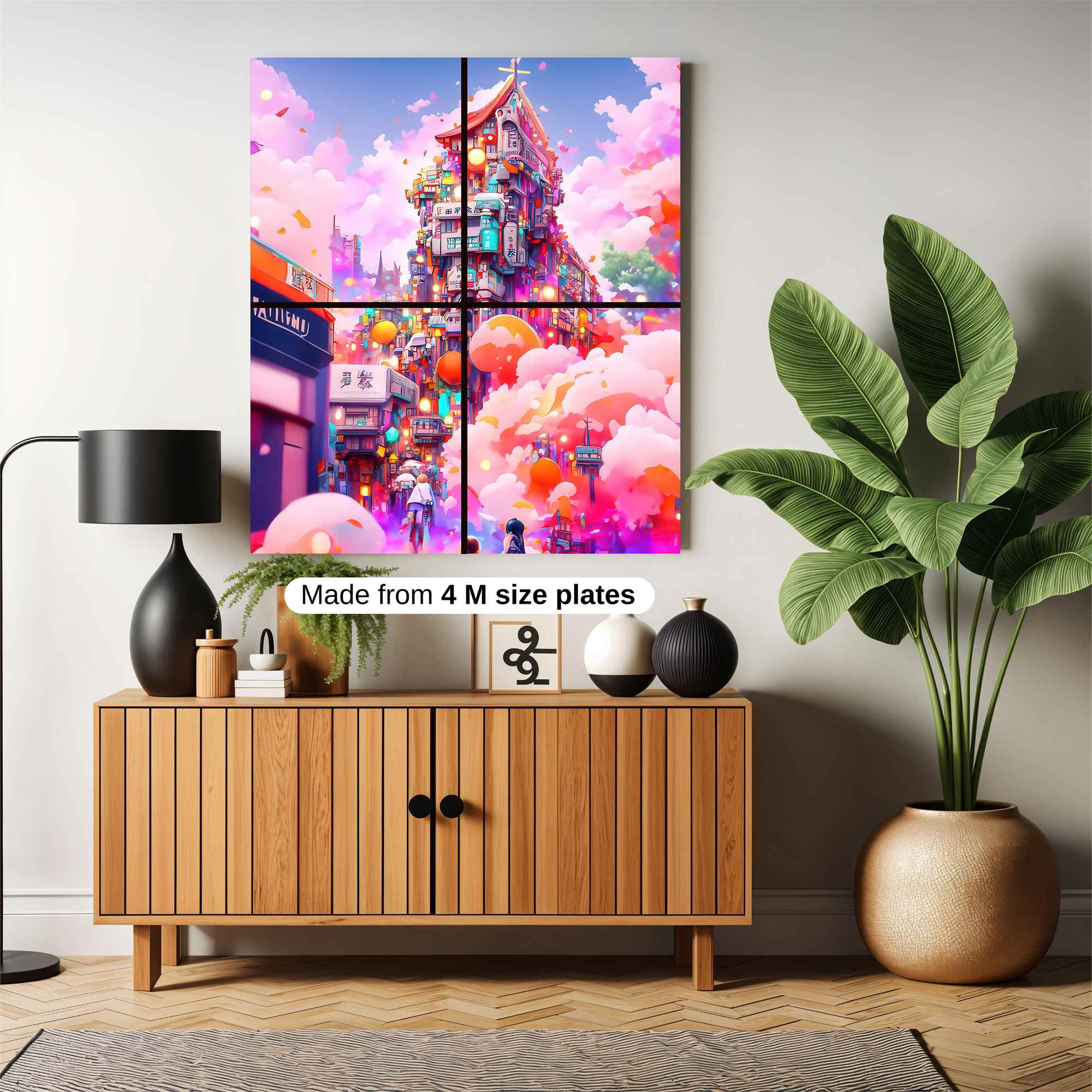 Neon Dreamscape Safe Wall Magnetic / M