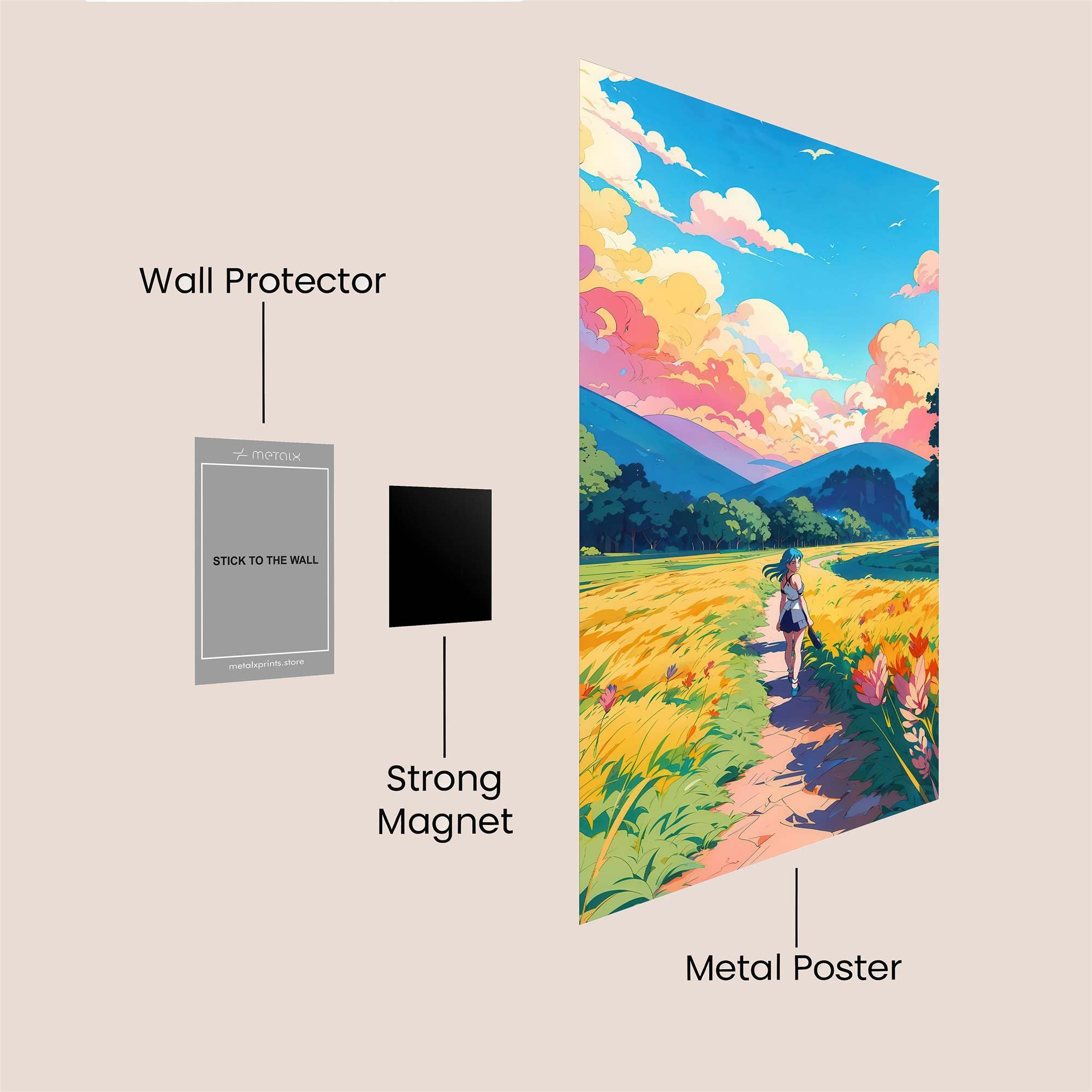 Sunset Wander Safe Wall Magnetic / M