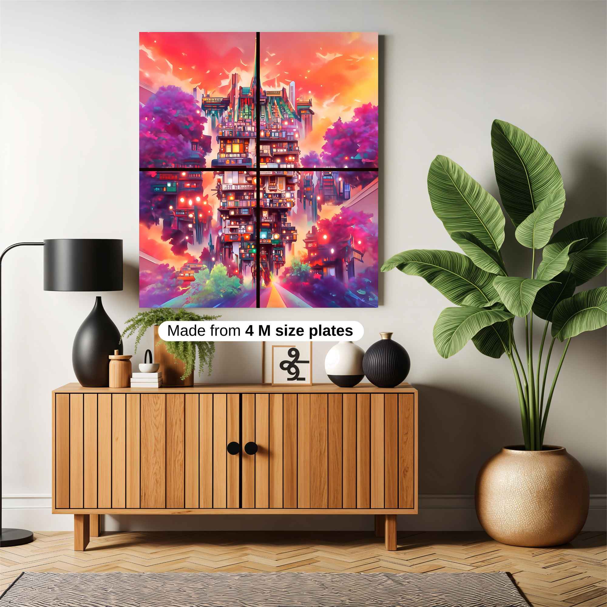 Neon Dreamscape Safe Wall Magnetic / M