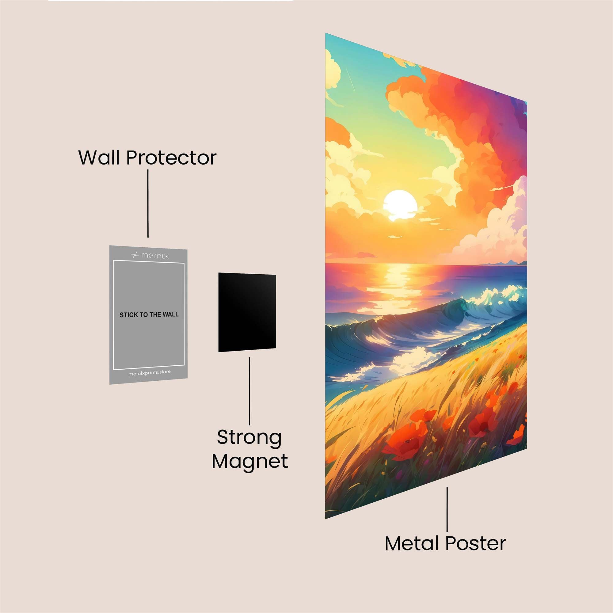 Sunset Serenity Safe Wall Magnetic / M